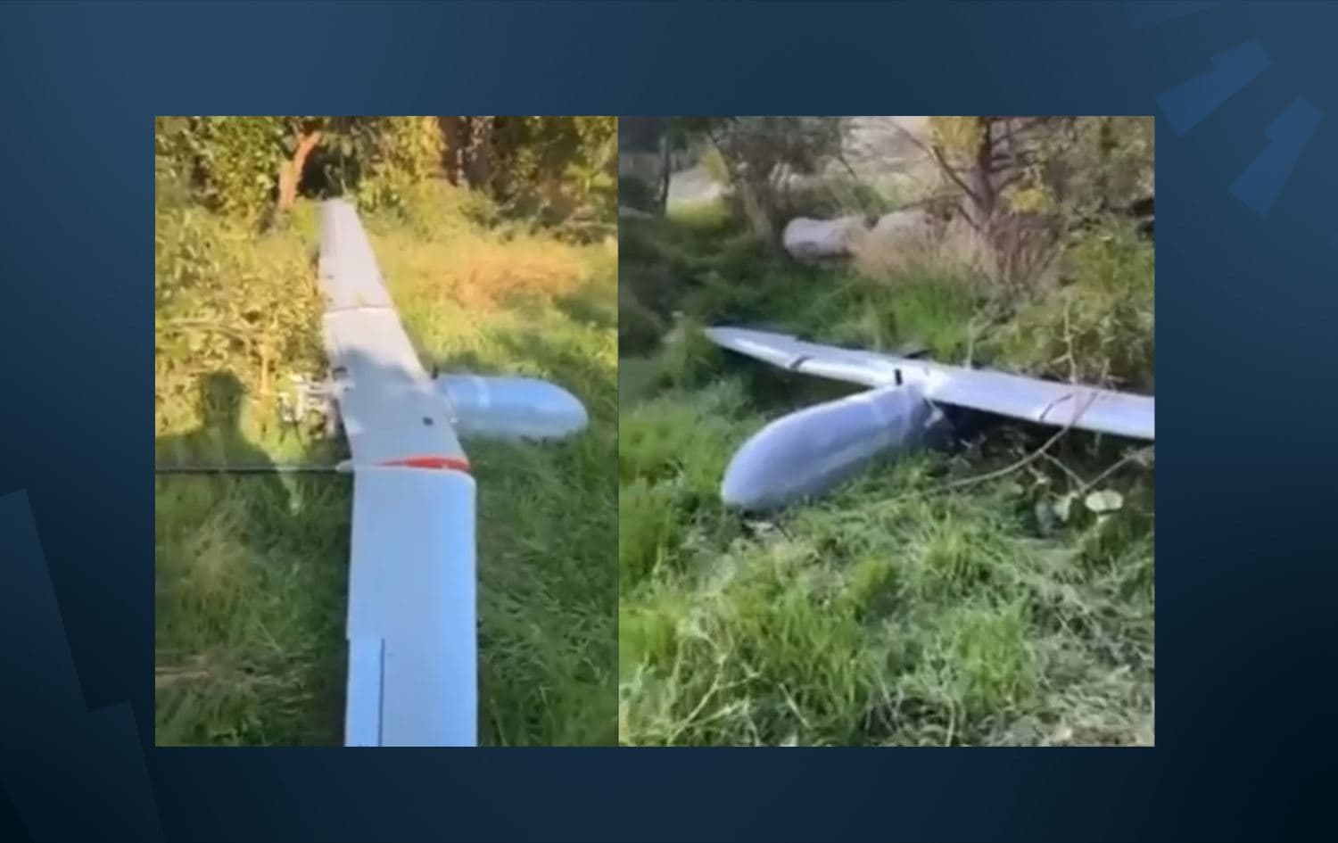 Unidentified drone crashes near Amedi town on October 20, 2023. Photo: submitted