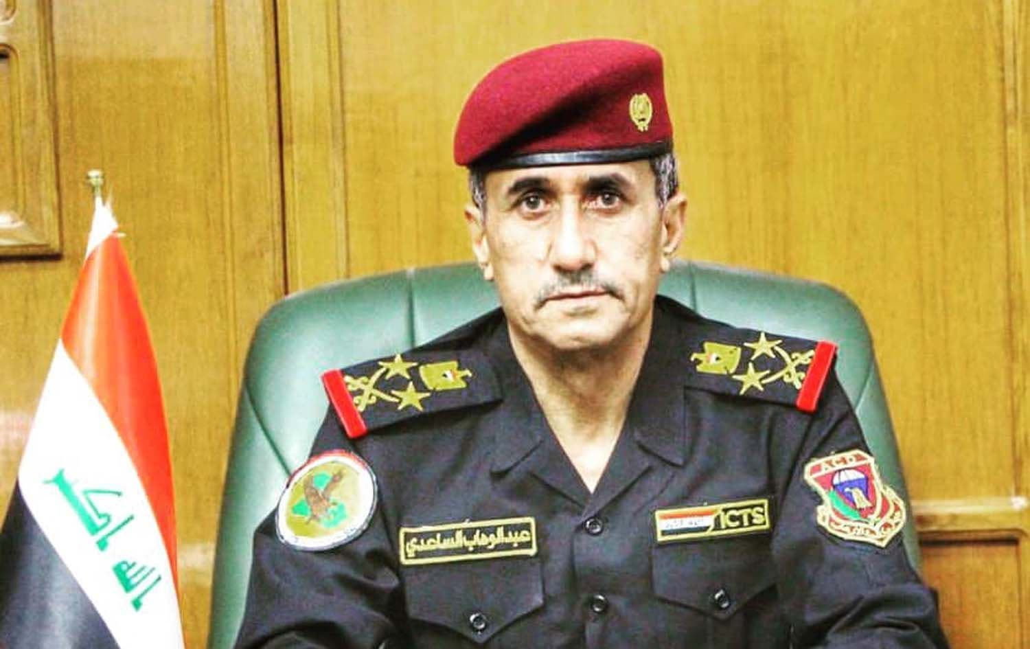 فەریق روکن عەبدولوەهاب ساعدى، کە لە پۆستى سەرۆکى دەزگاى دژە تیرۆری عێراق لادرا
