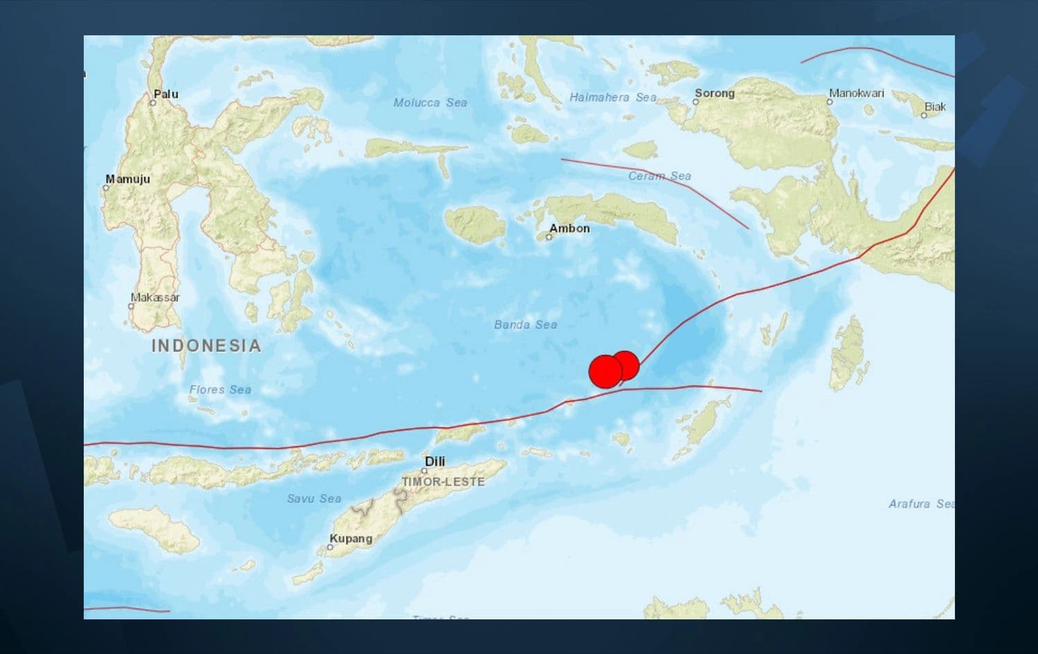 Endonezya'da 6,7 ve 7,1 büyüklüğünde deprem