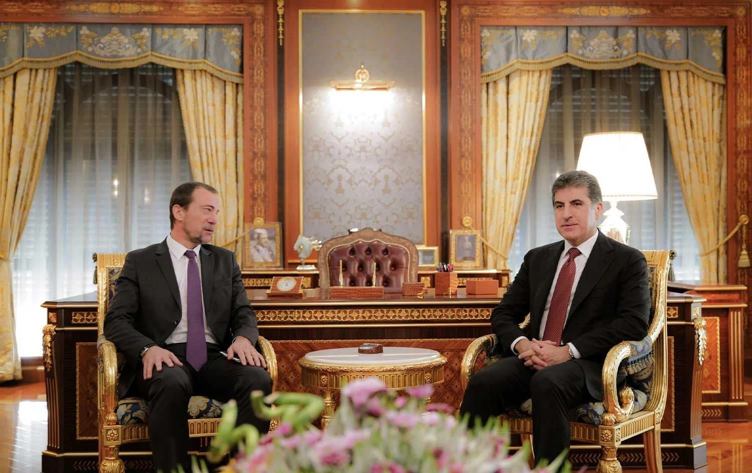 Nêçîrvan Barzanî û Dr. Yann Braem / Wêne: Serokatiya Herêma Kurdistanê