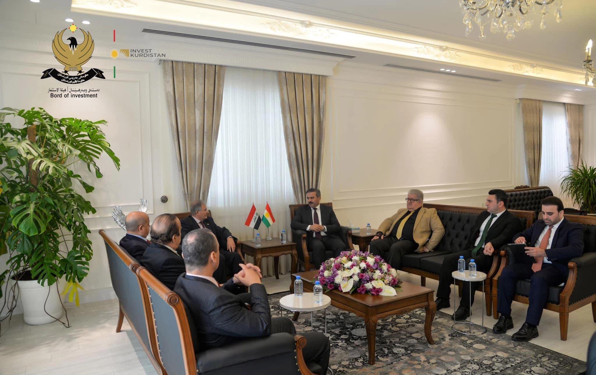 کۆبوونەوەی دەستەی وەبەرهێنانی هەرێمی کورستان لەگەڵ ژمارەیەک لە خاوەنکارانی میسر. وێنە: دەستەی وەبەرهێنان