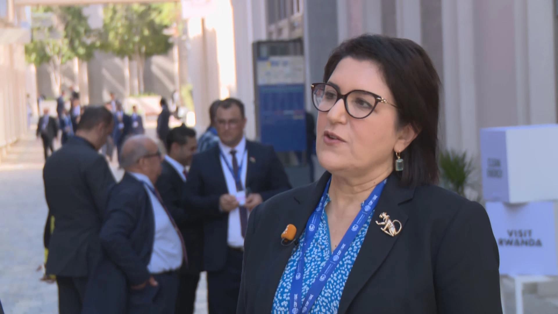 Bayan Sami Abdulrahman, senior advisor to KRG PM Masrour Barzani for foreign affairs and climate change, speaking to Rudaw in Dubai on December 1, 2023. Photo: Rudaw