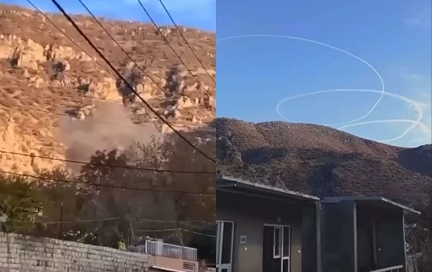 TSK'ya ait uçağın bombalamasından kısa bir süre sonra çekilen görüntü