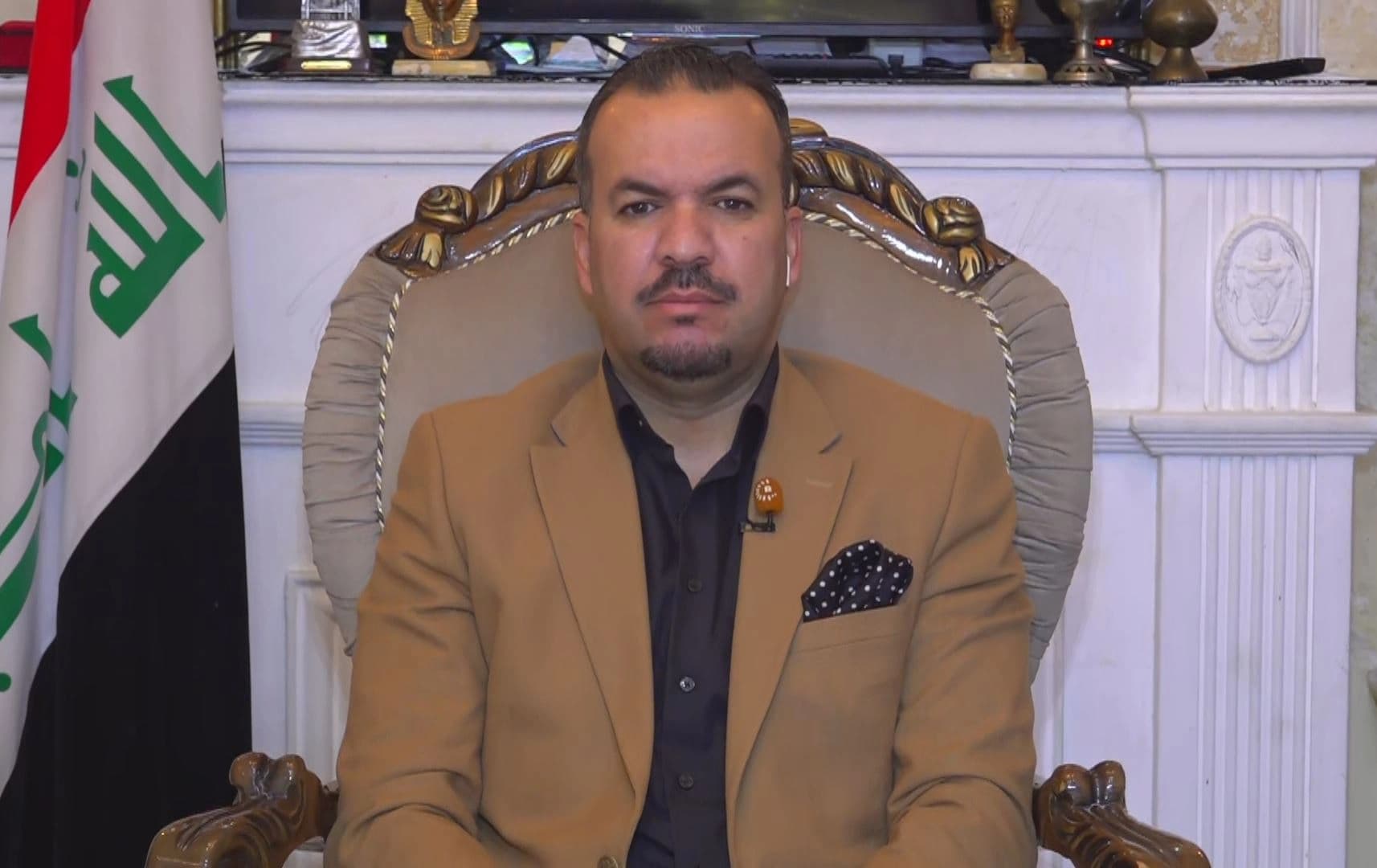 عەزام حەمدانی، گوتەبێژی هاوپەیمانیی عەرەبی لە کەرکووک ئەمڕۆ شەممە، لە کاتی بەشداریکردنی لە بووڵتەنی کاژێر 10:00ی رووداو.