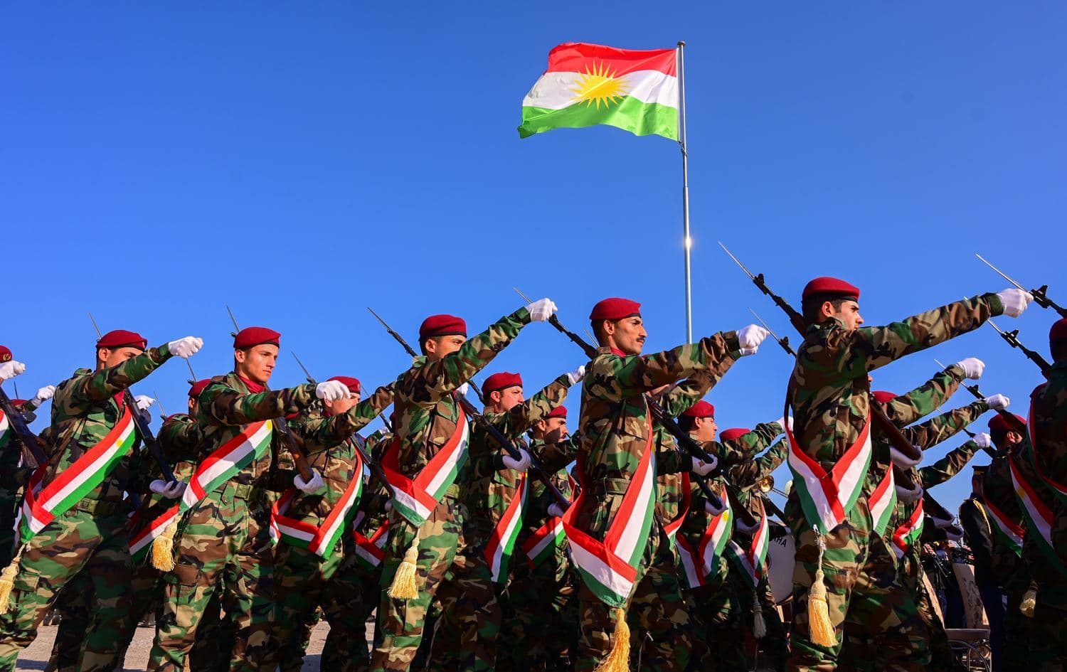 A military drill of Kurdish Peshmerga forces in Erbil. Photo: Bilind T. Abdullah/Rudaw
