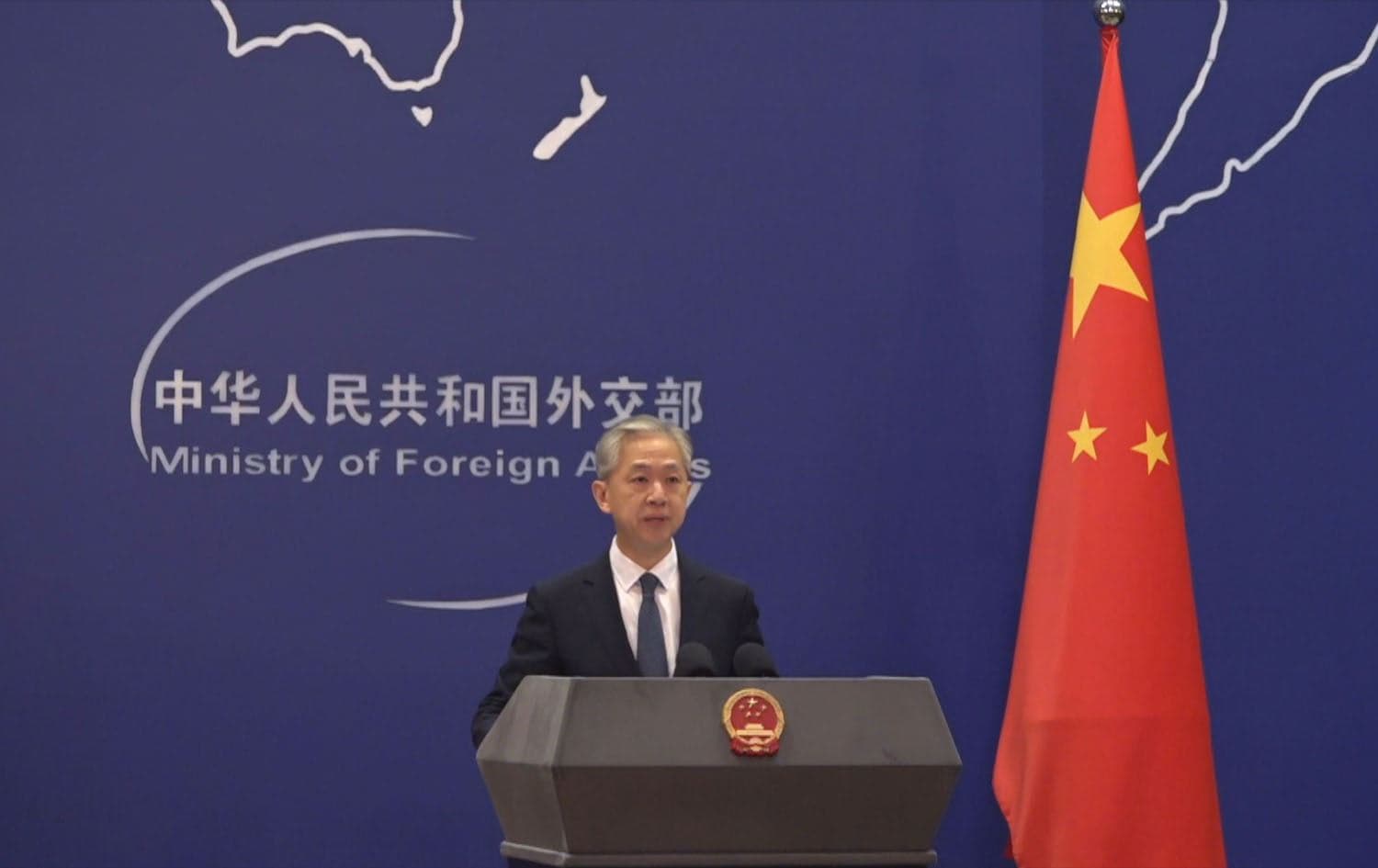 Chinese foreign ministry spokesperson Wang Wenbin in a press briefing on January 3, 2024. Photo: Rudaw