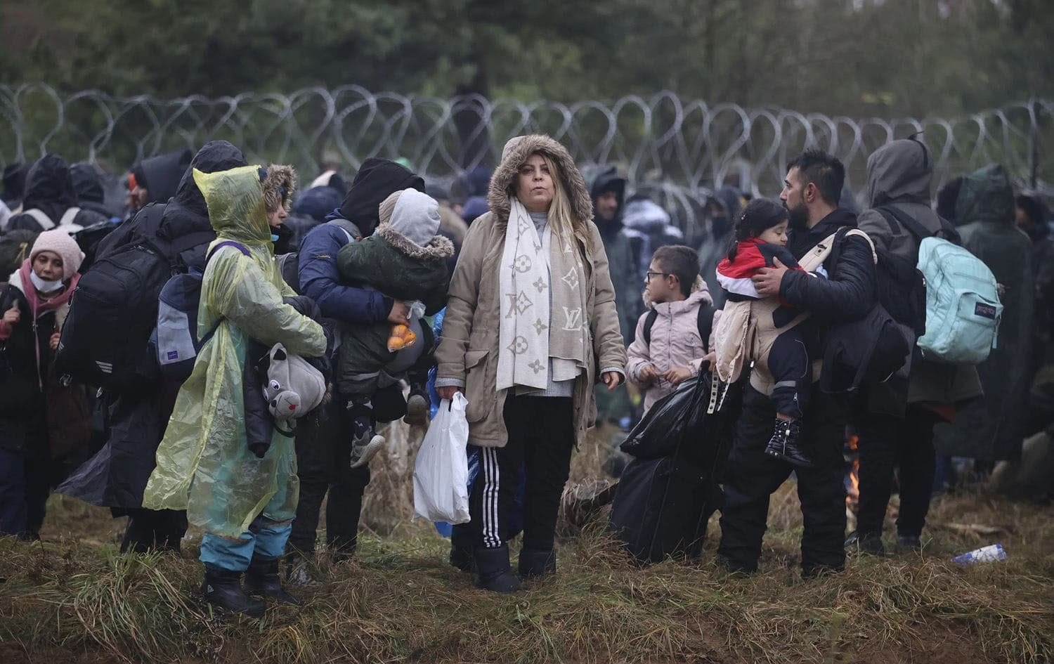 Migrants at Polish-Belarus border. File Photo: AFP