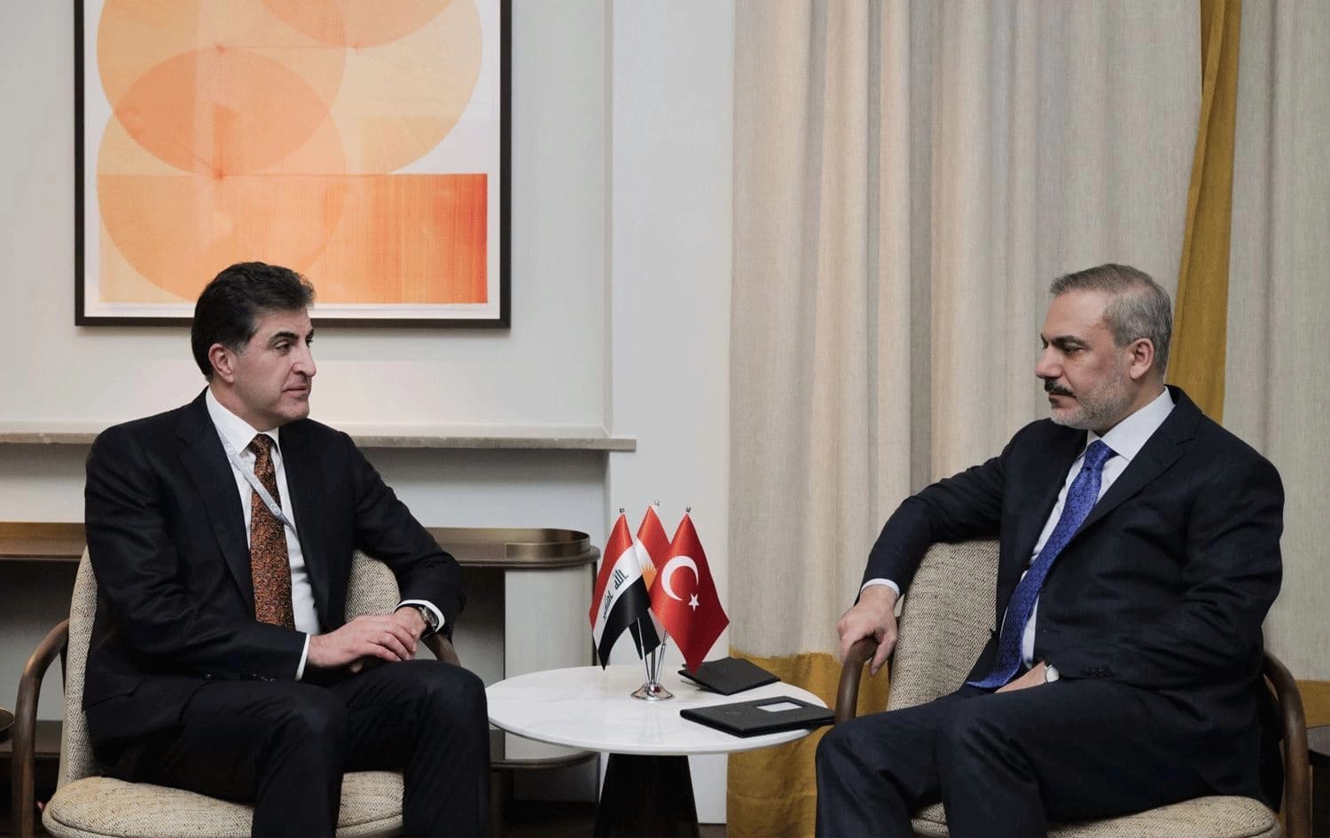 Nêçîrvan Barzanî û Hakan Fîdan / Wêne: Serokatiya Herêma Kurdistanê
