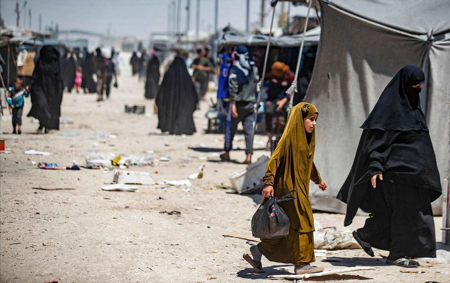 El-Hol Kampı’ndan bir kare / AFP