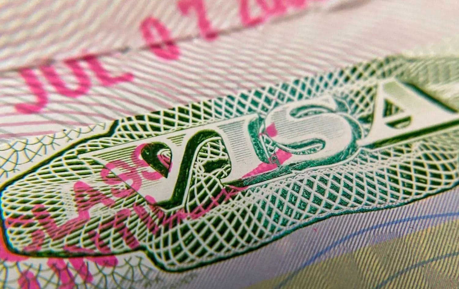 Photo depicting a visa stamp on a foreign passport on June 6, 2020. Photo: AFP