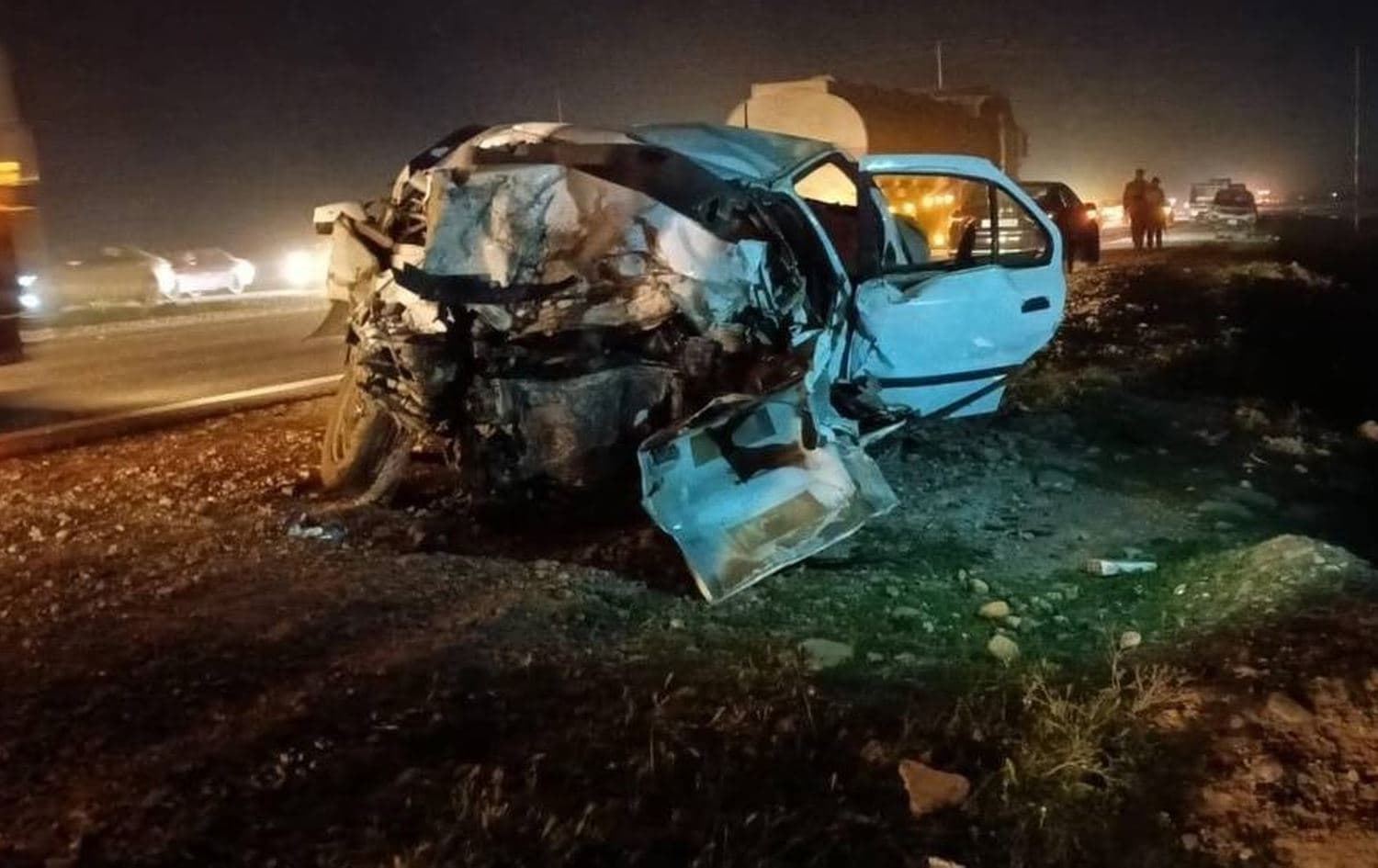 یەکێک لەو ئۆتۆمبێلانەی لە سەڵاحەدین تووشی رووداوی هاتووچۆ بووە.