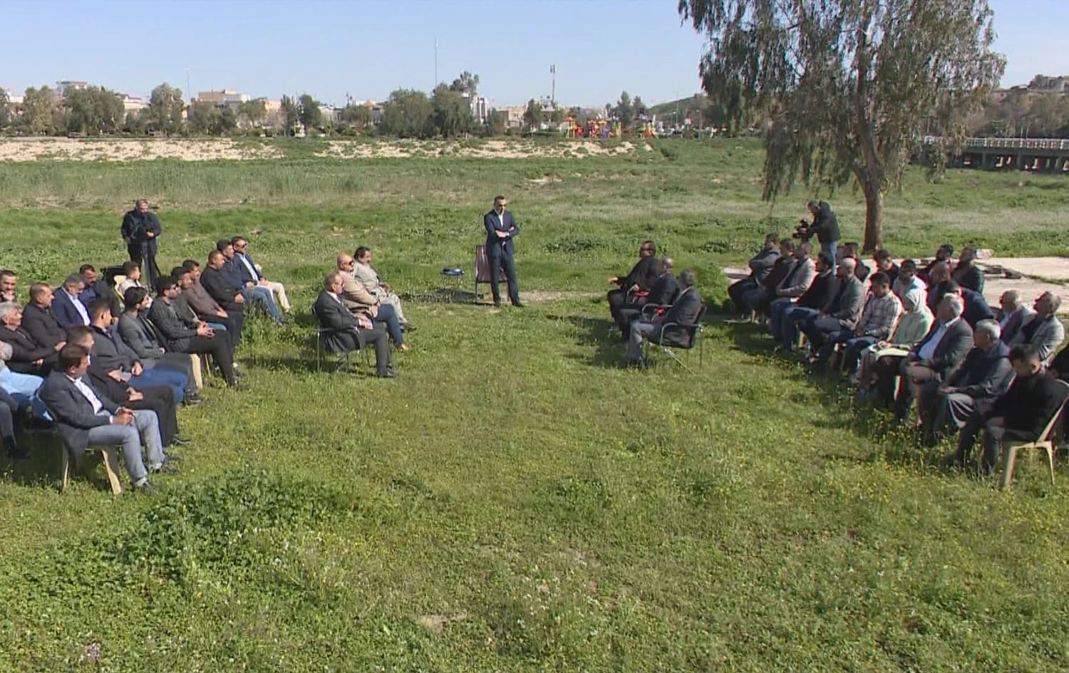 A screenshot from Rudaw’s Legel Ranj program, hosted by Ranj Sangawi, filmed in Kirkuk, discussing the continued KDP and PUK disagreements in the province on March 3, 2024. Photo: Rudaw