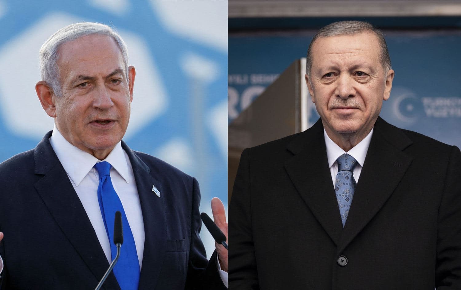 İsrail Başbakanı Binyamin Netanyahu ve Türkiye Cumhurbaşkanı Recep Tayyip Erdoğan