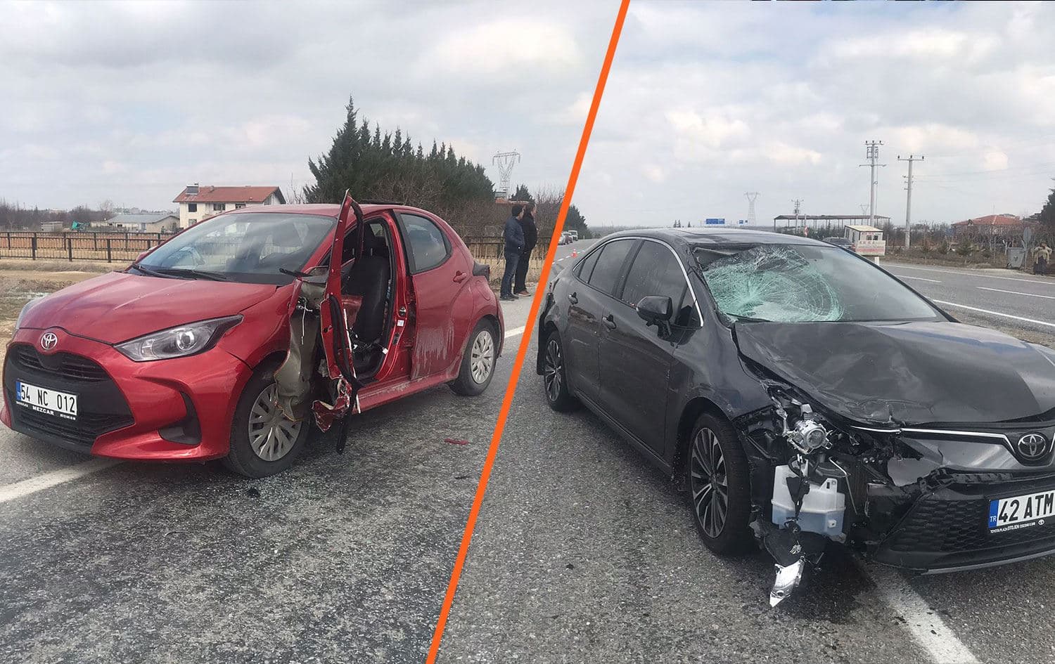 Kaza sonrası hasar alan araçlar