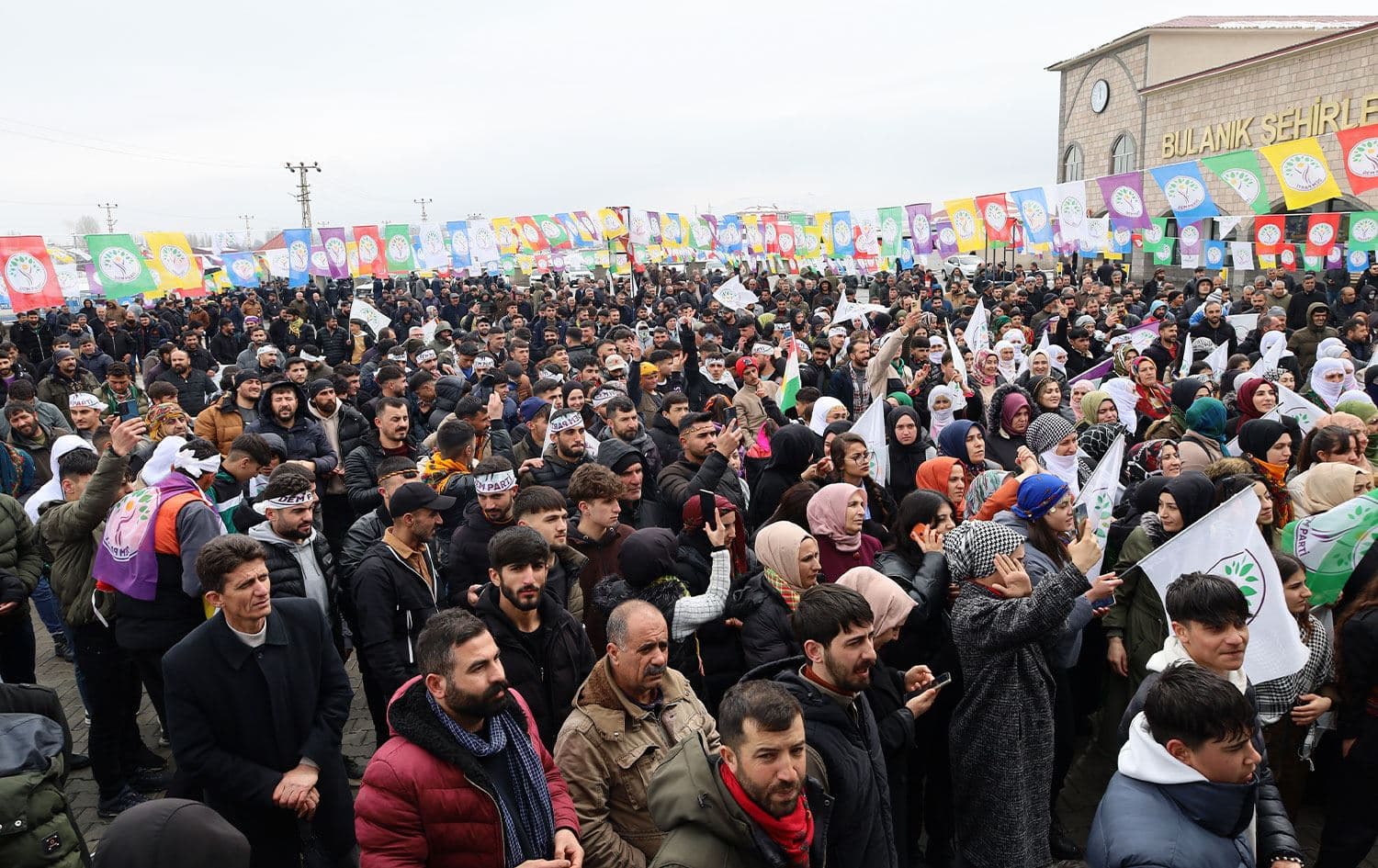 Muş'un Bulanık ilçesindeki Newroz kutlaması