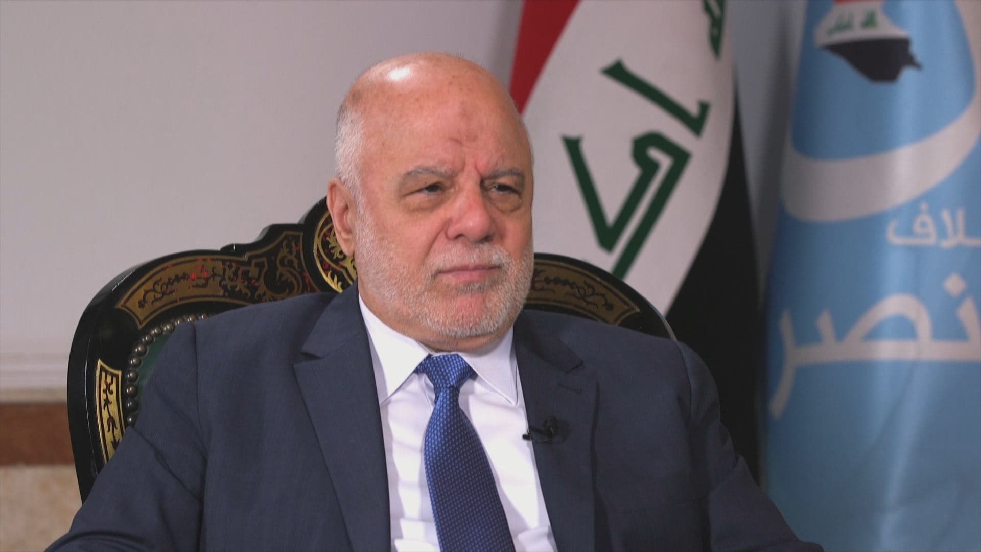 Haider al-Abadi speaking to Rudaw on March 17, 2024. Photo: Rudaw