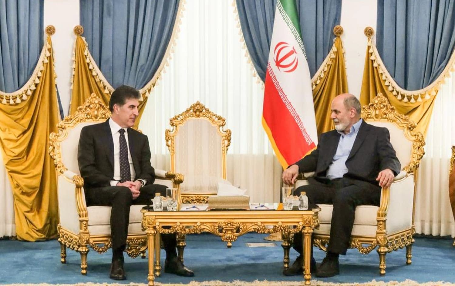 Nêçîrvan Barzanî û Elî Ekber Ehmediyan / Wêne: Serokatiya Herêma Kurdistanê