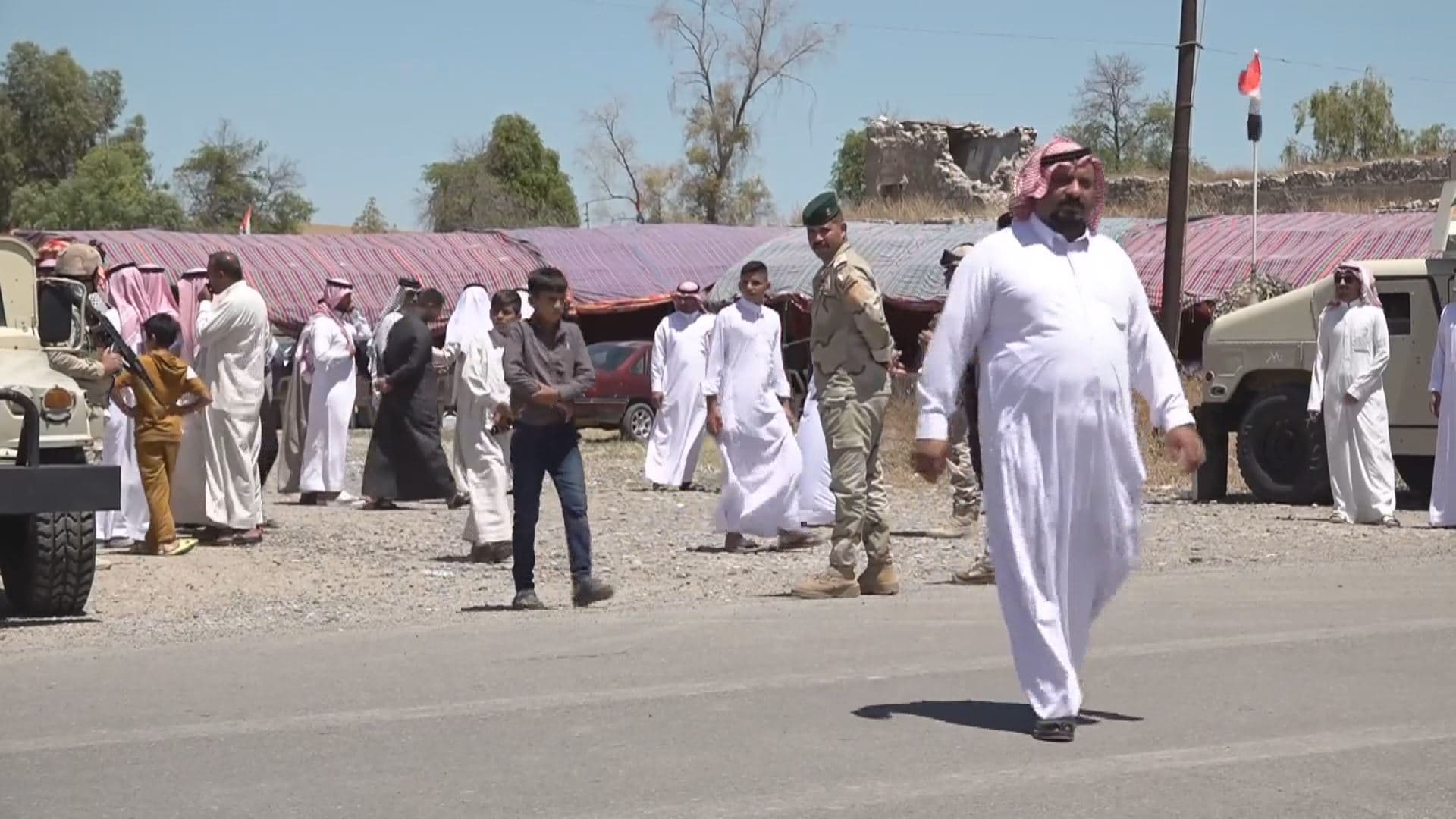 Arab settlers set up tents in Palkana, Kirkuk on May 9, 2024. Photo: Rudaw