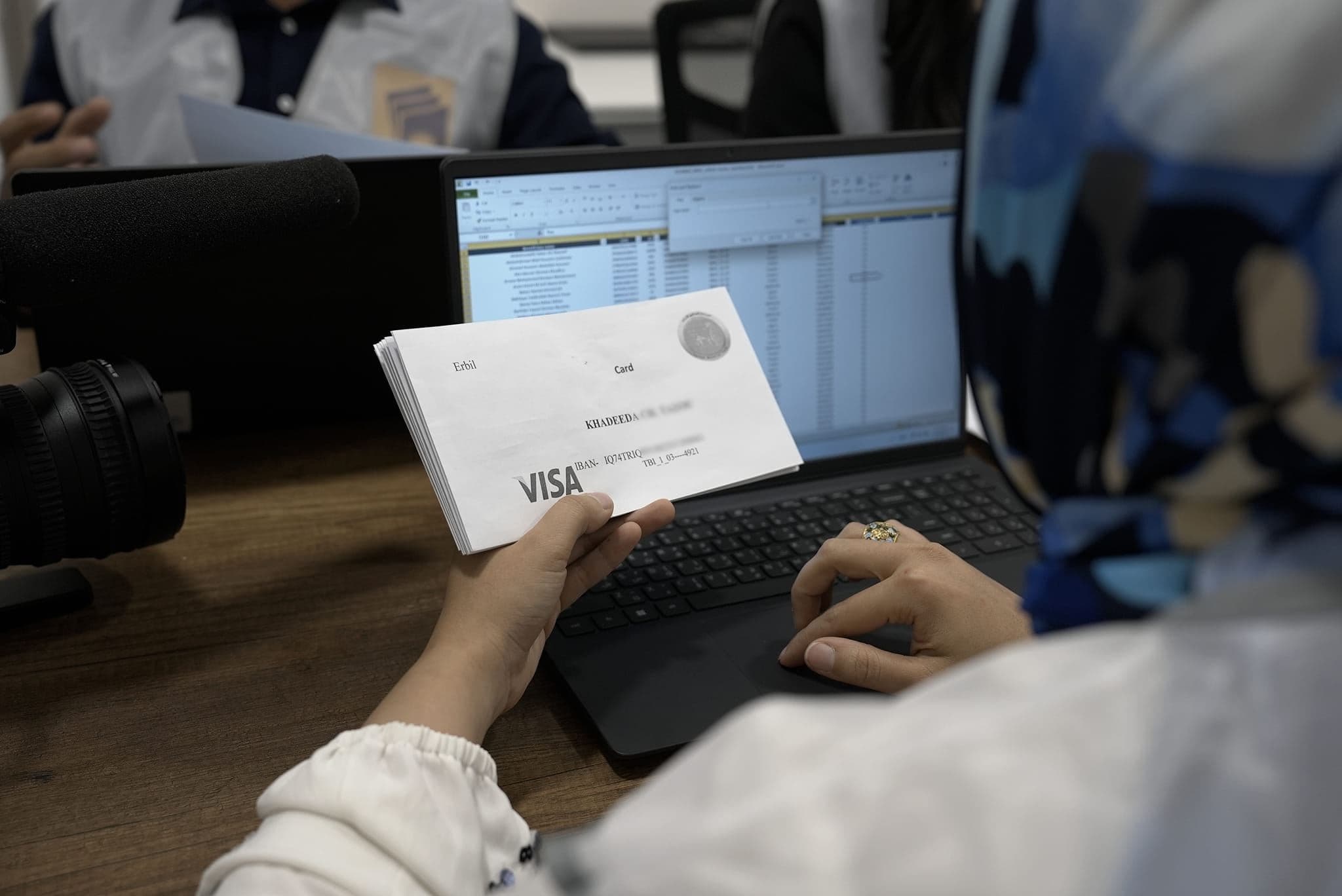 KRG's finance ministry shared this photo with their statement about the reception of credit cards from the TBI on June 4, 2024.
