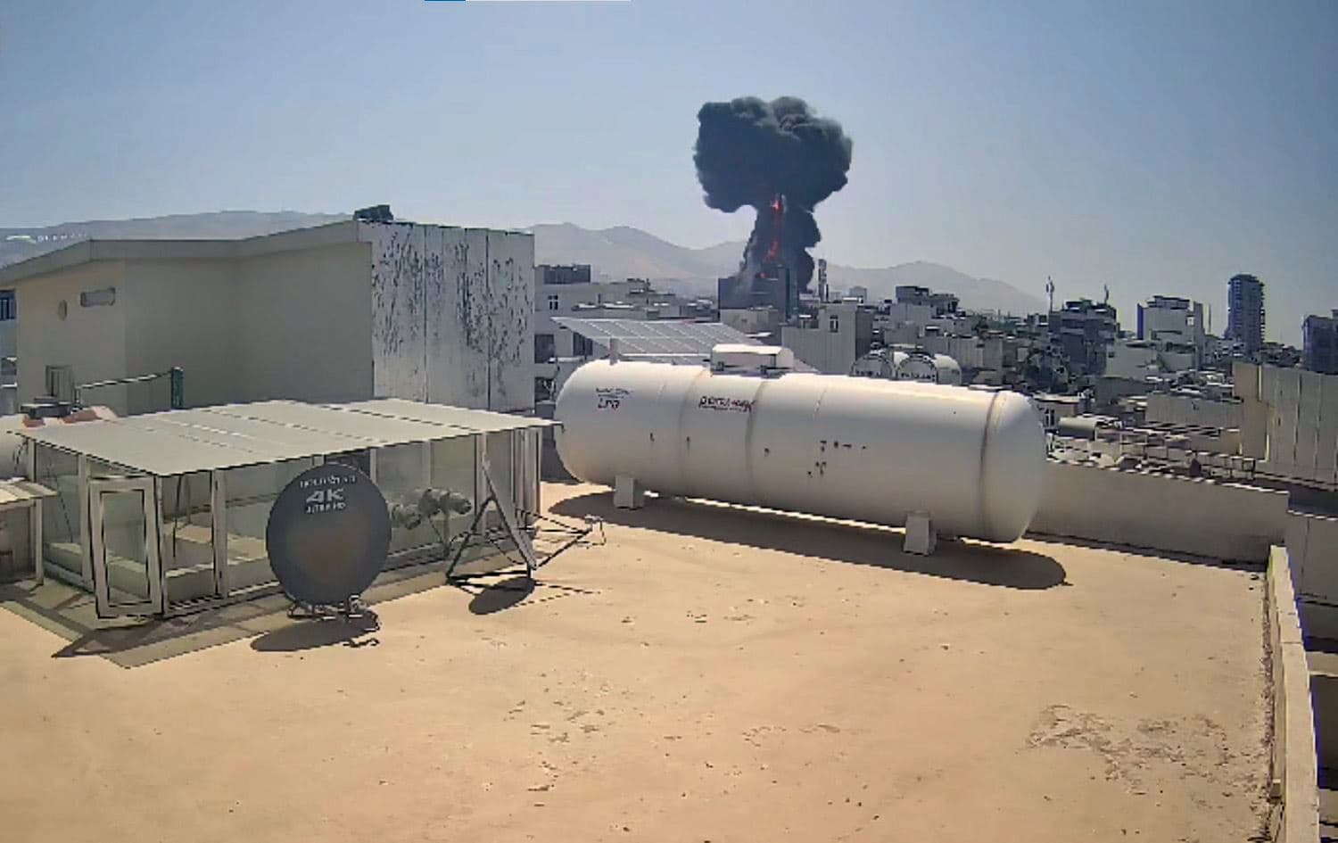 Footage shows the moment the fuel tank exploded in Sulaimani's Ashti neighborhood on June 12, 2024. Photo: Submitted