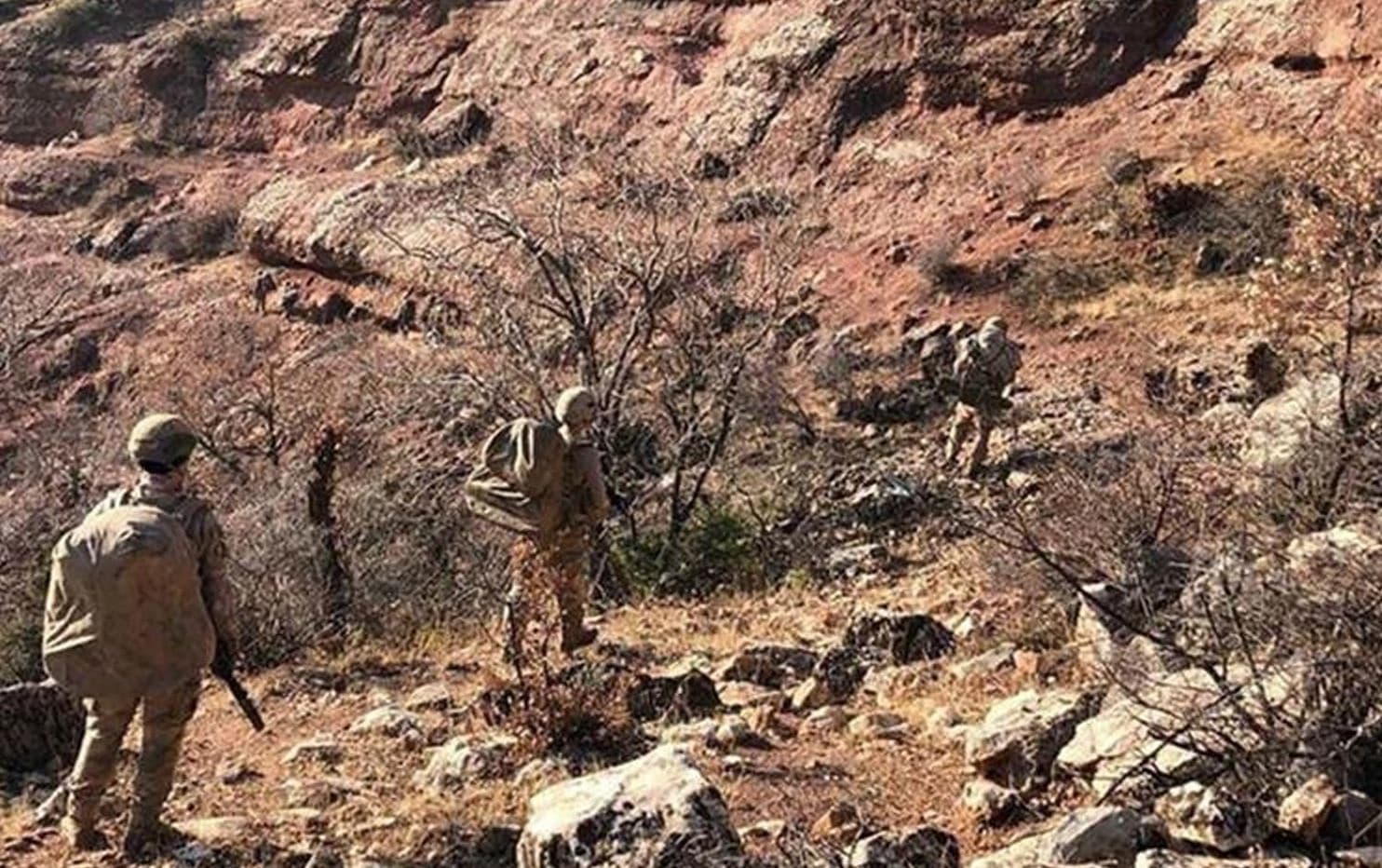 Turkish security forces during the anti-PKK operation in Batman on January 7, 2023. Photo: AA