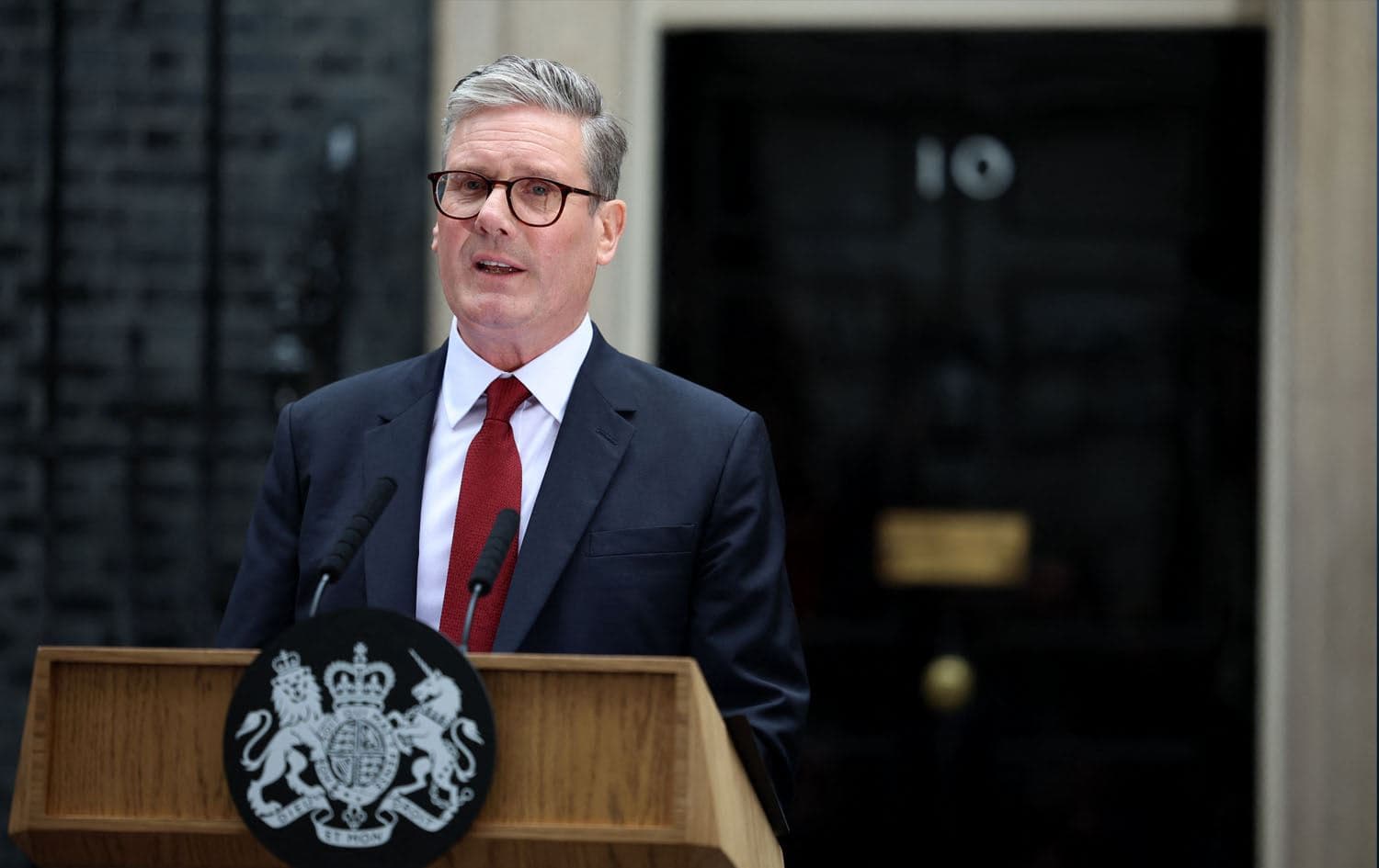 Keir Starmer address after his general election victory, outside 10 Downing Street in London on July 5, 2024. Photo: AFP.