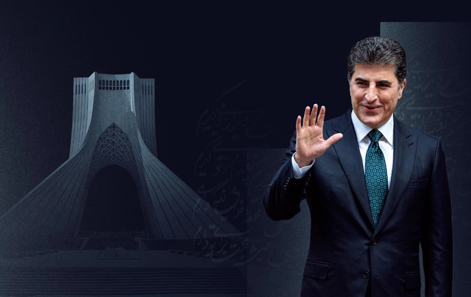 Nêçîrvan Barzanî diçe Tehranê / Wêne: Rûdaw Grafîk