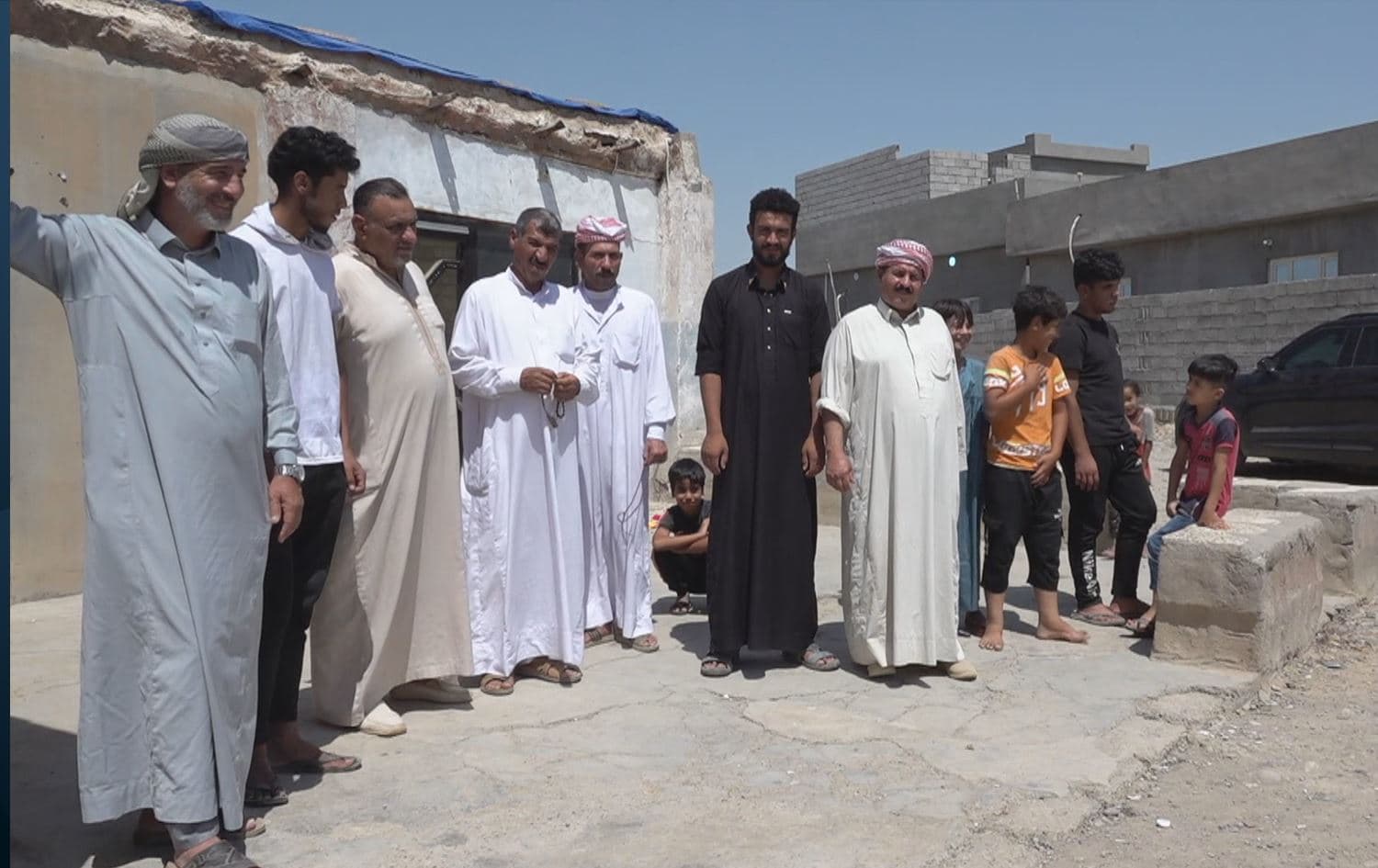 Intisar village residents in the south of Kirkuk in informal settlements on August 14, 2024. Photo: Rudaw/screengrab
