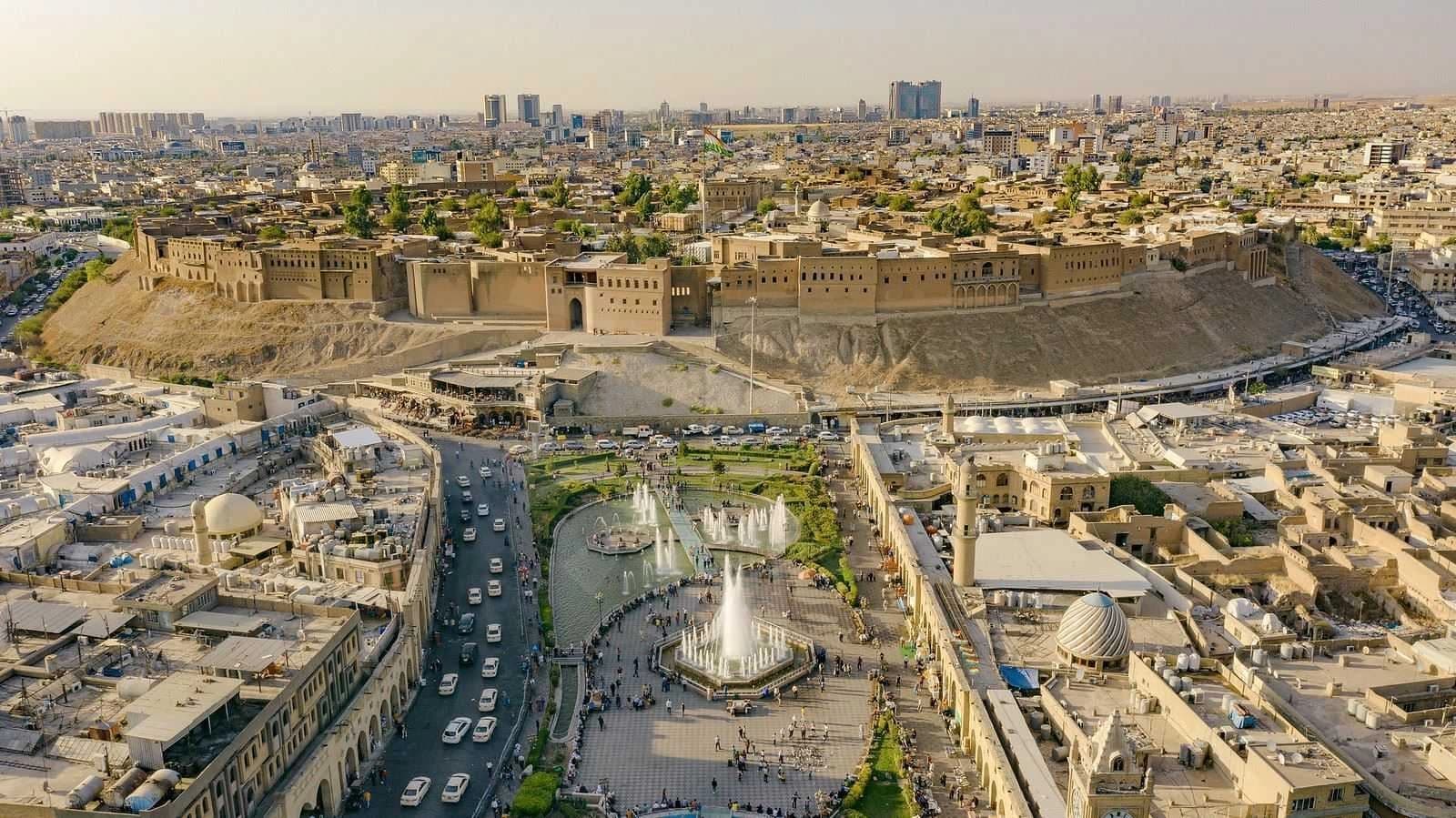 دیمەنێکی شاری هەولێر کە قەڵای تێدا دەرکەوتووە. وێنە: بڵند تاهیر - رووداو