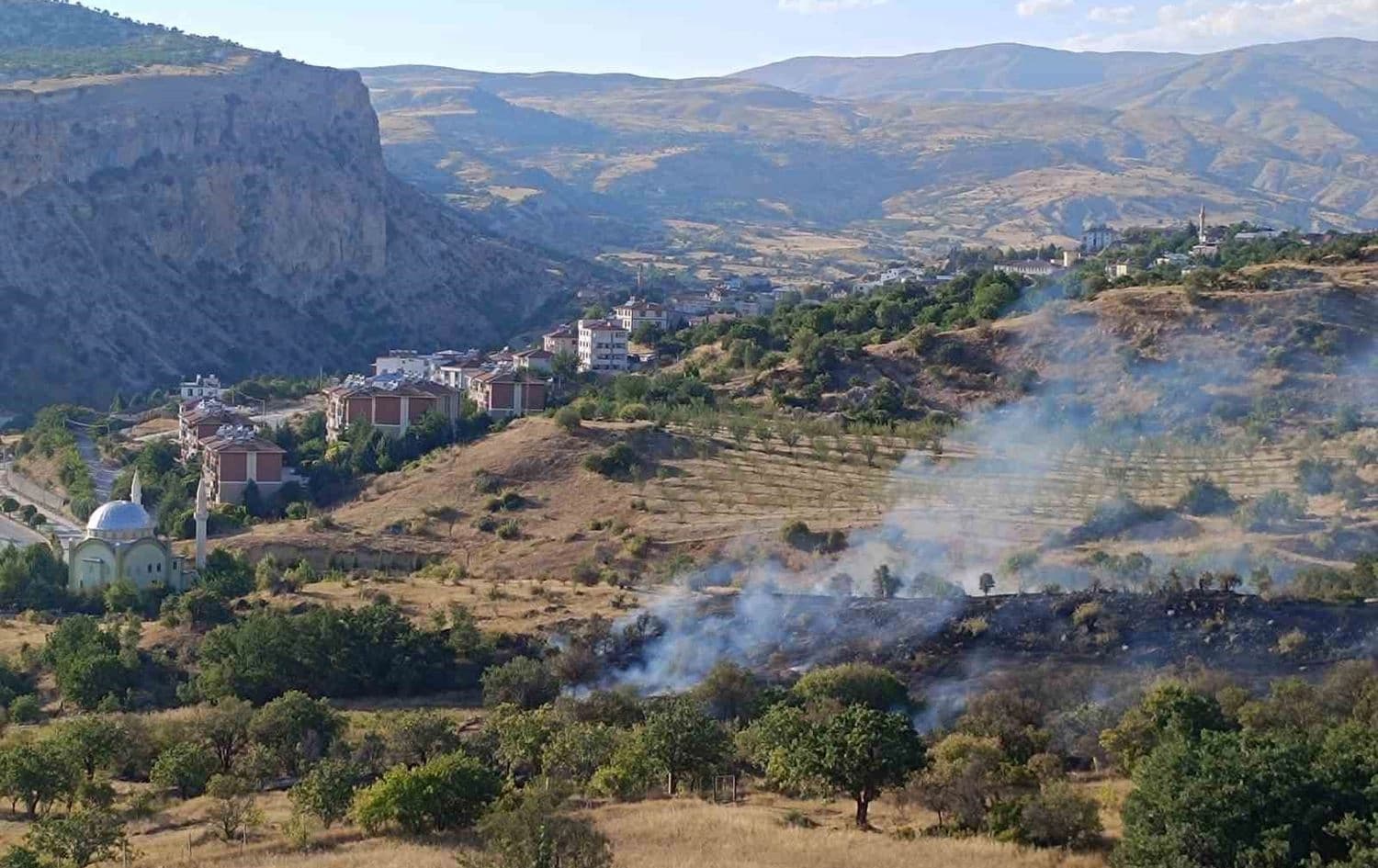 Li Dêrsimê agir bi zeviyê ket / Wêne: ÎHA