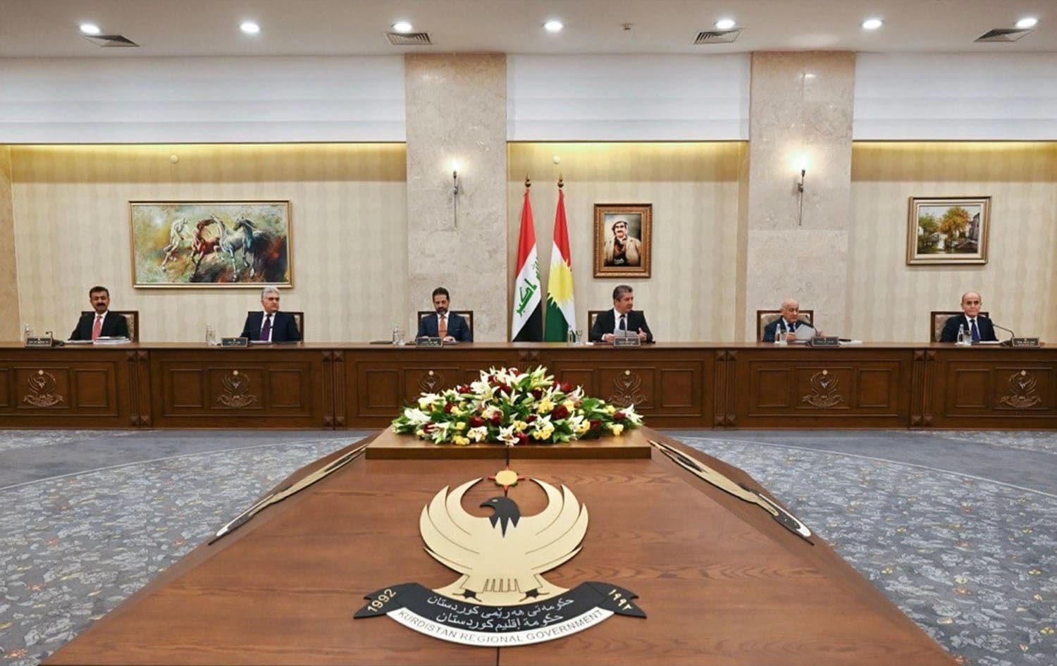 Kurdistan Regional Government (KRG) council of ministers meeting in Erbil on September 4, 2024. Photo: KRG