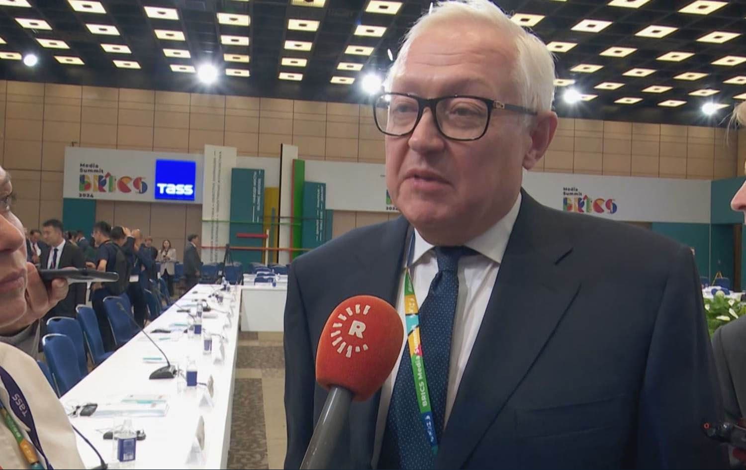Sergei Ryabkov, Deputy Foreign Minister of the Russia speaking to Rudaw on September 14, 2024. Photo: Rudaw