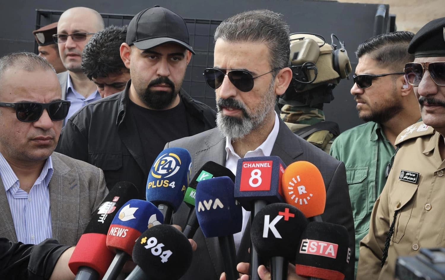 Kirkuk Governor Rebwar Taha speaking at a press conference in Kirkuk on September 19, 2024. Photo: Rebwar Taha Facebook