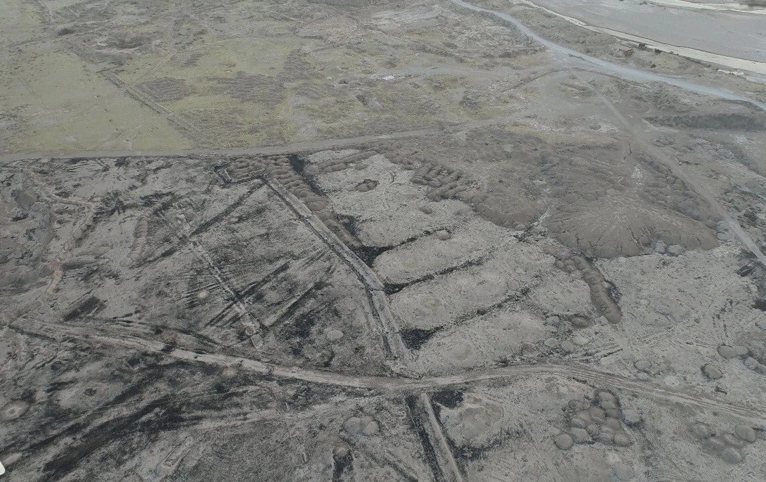 An aerial view of an archaeological well site in Maysan province. Photo: INA