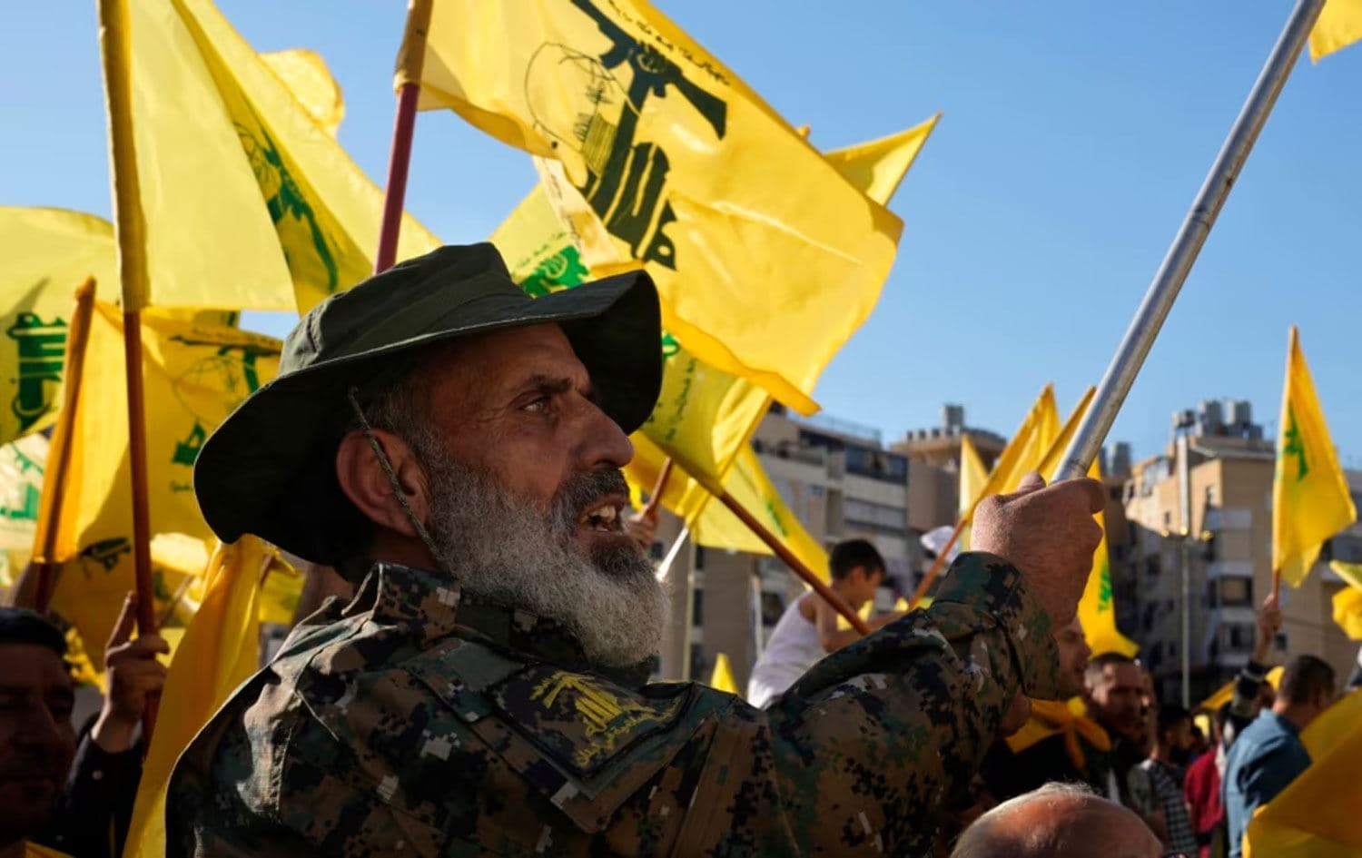 Hizbullah'ın 2022'de düzenlediği seçim mitinginden kare - AP