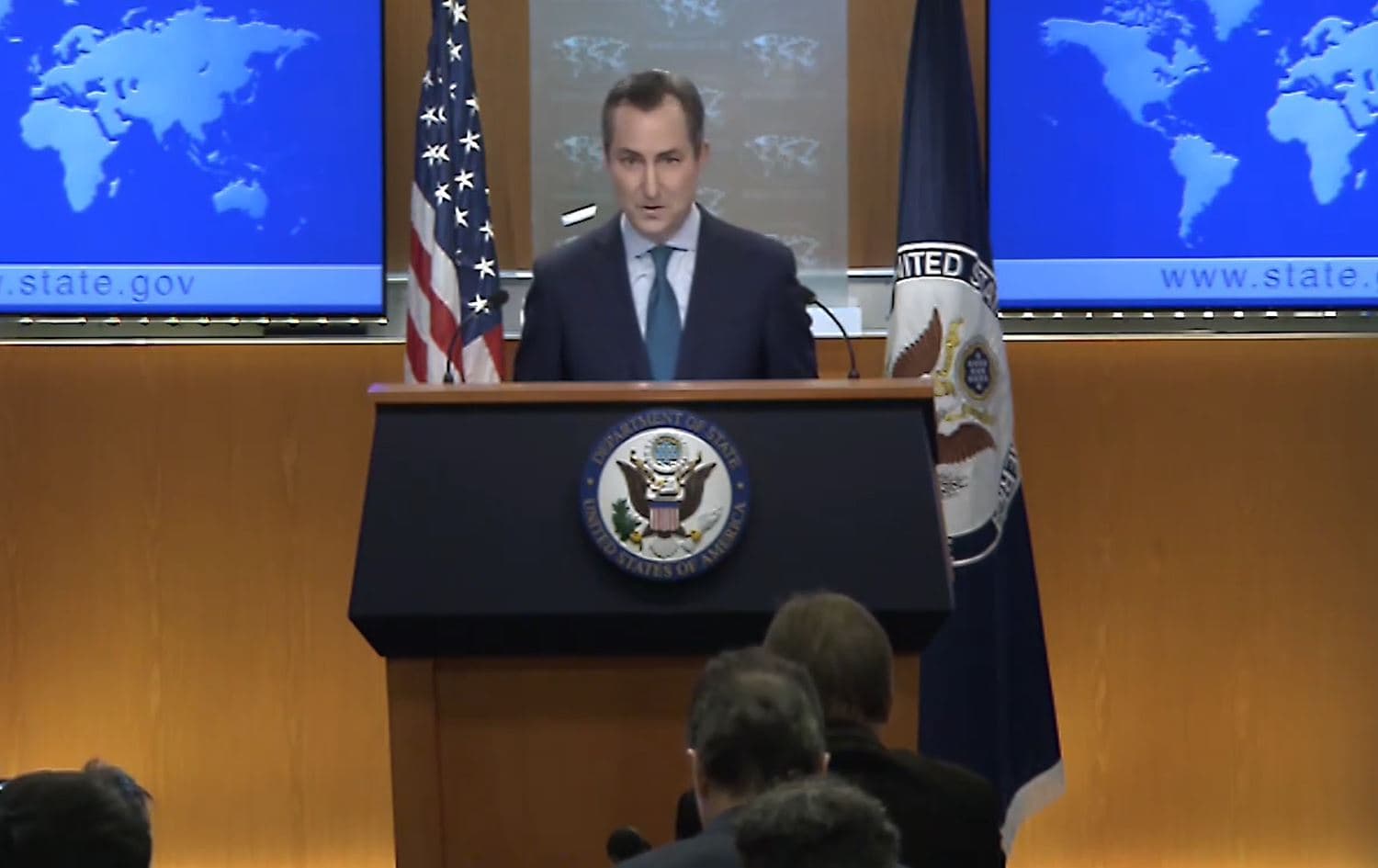 Matthew Miller, spokesperson for the US State Department, speaks at a press briefing in Washington, DC, on October 7, 2024. Photo: State Department/screengrab