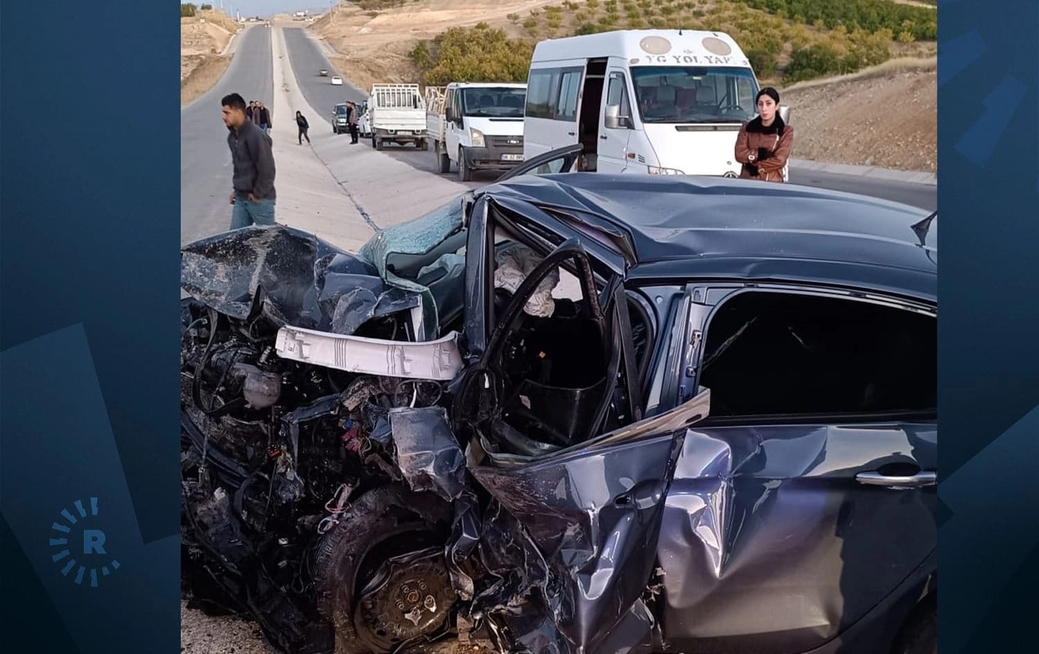 Li Meletiyê du otomobîl li hev qelibîn / Wêne: AA