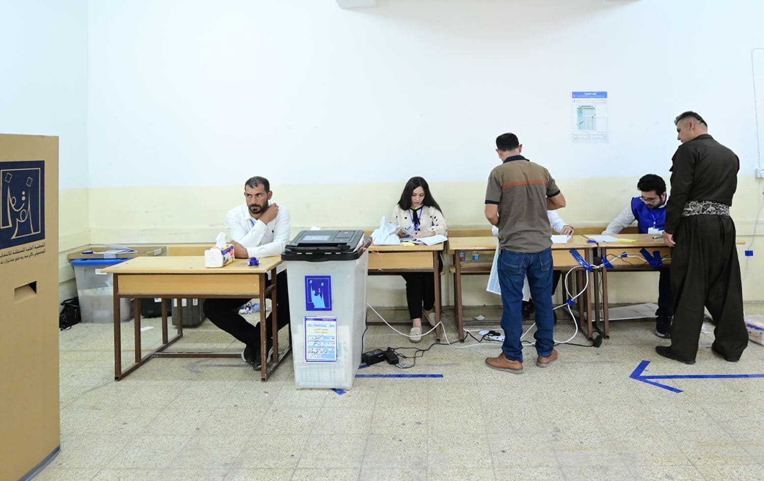بنکەیەکی دەنگدان لە هەولێر. وێنە: بڵند تاهیر - رووداو