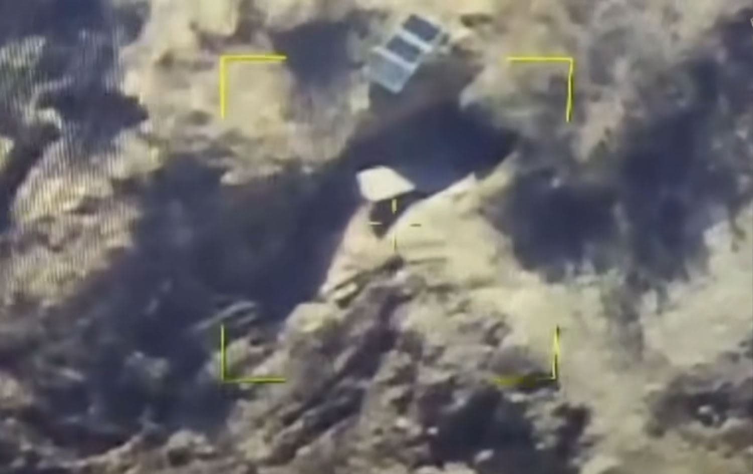 Screengrab from a Security Media Cell video showing the Iraqi air force striking suspected Islamic State (ISIS) targets in Kirkuk province on November 9, 2024. Photo: Security Media Cell/X