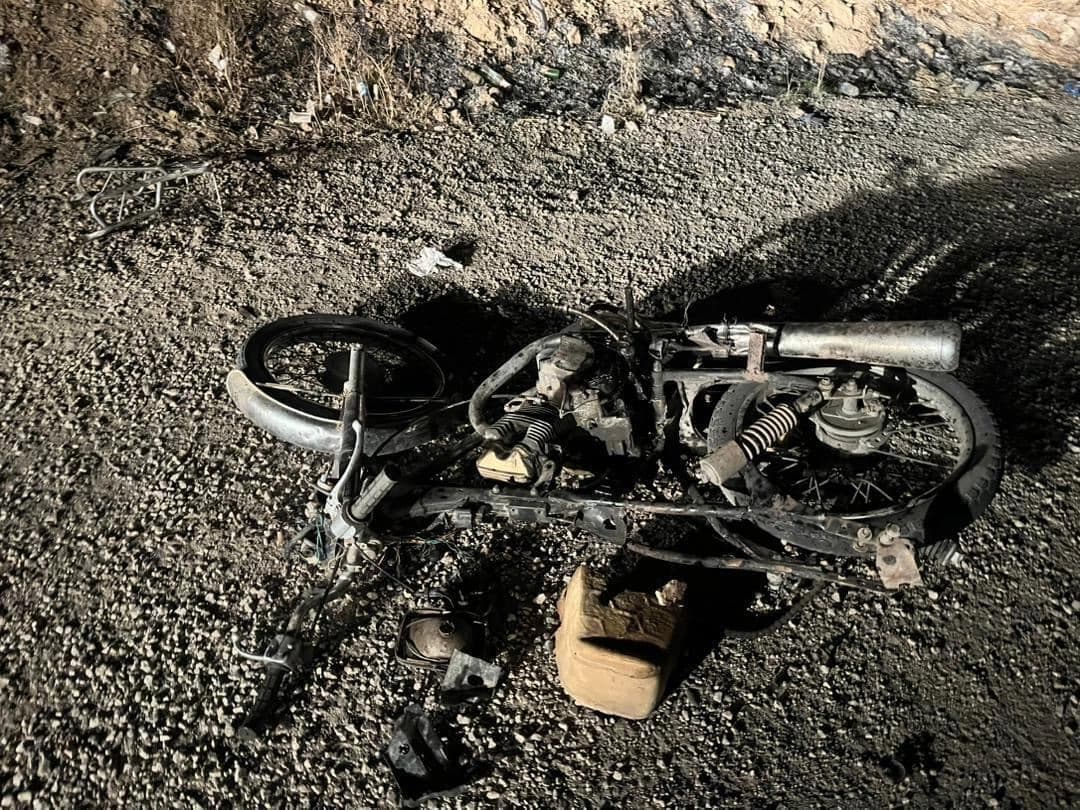 An explosive-laden motorbike exploded in Hasaka, Rojava on November 17, 2024. Photo: SDF