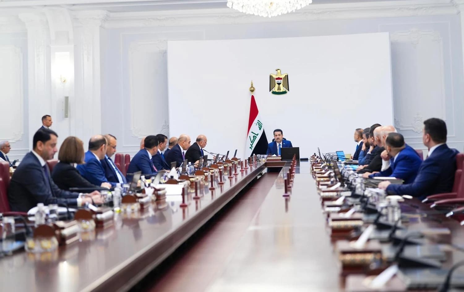 Iraq's Council of Ministers hold a meeting chaired by Prime Minister Mohammed Shia' al-Sudani on November 19, 2024. Photo: Office of the PM