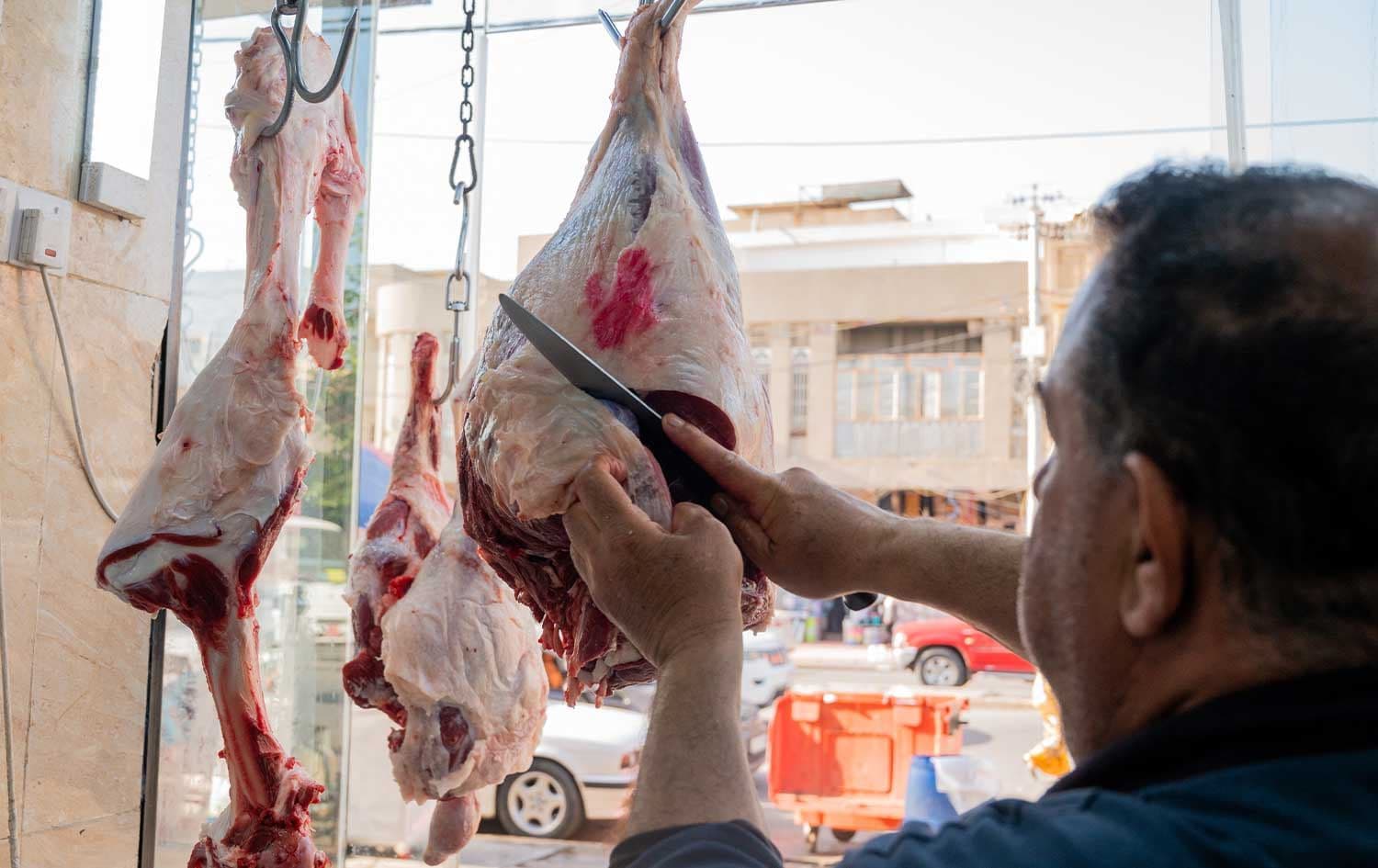 فرۆشتنی گۆشتی سوور؛ وێنە: بڵند تاهیر - رووداو