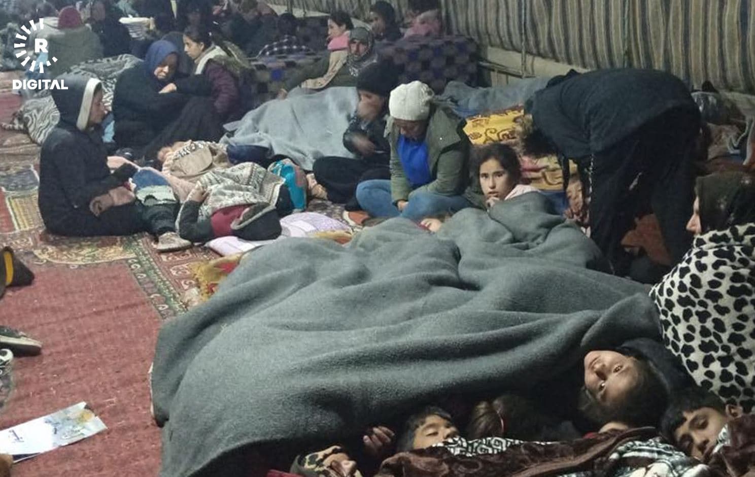 IDPs in a makeshift camp in Tabqa, Raqqa on November 3, 2024. Photo: Rudaw