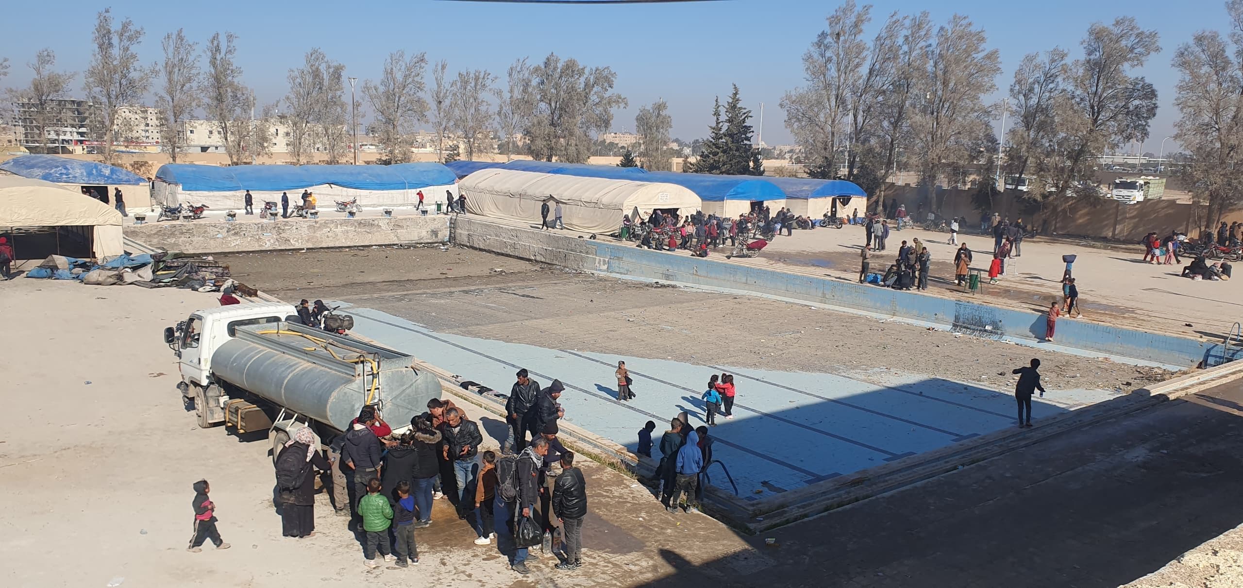 People displaced from Shahba stay in a makeshift camp in Kurdish-held areas. Photo: Rudaw