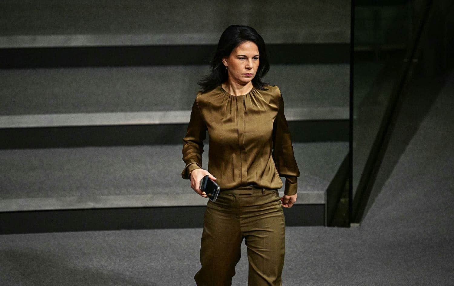 German Foreign Minister Annalena Baerbock is seen during a vote of confidence against the German Chancellor in a plenary session at the Bundestag (Lower house of Parliament) in Berlin on December 16, 2024. Photo: Tobias Schwarz/AFP