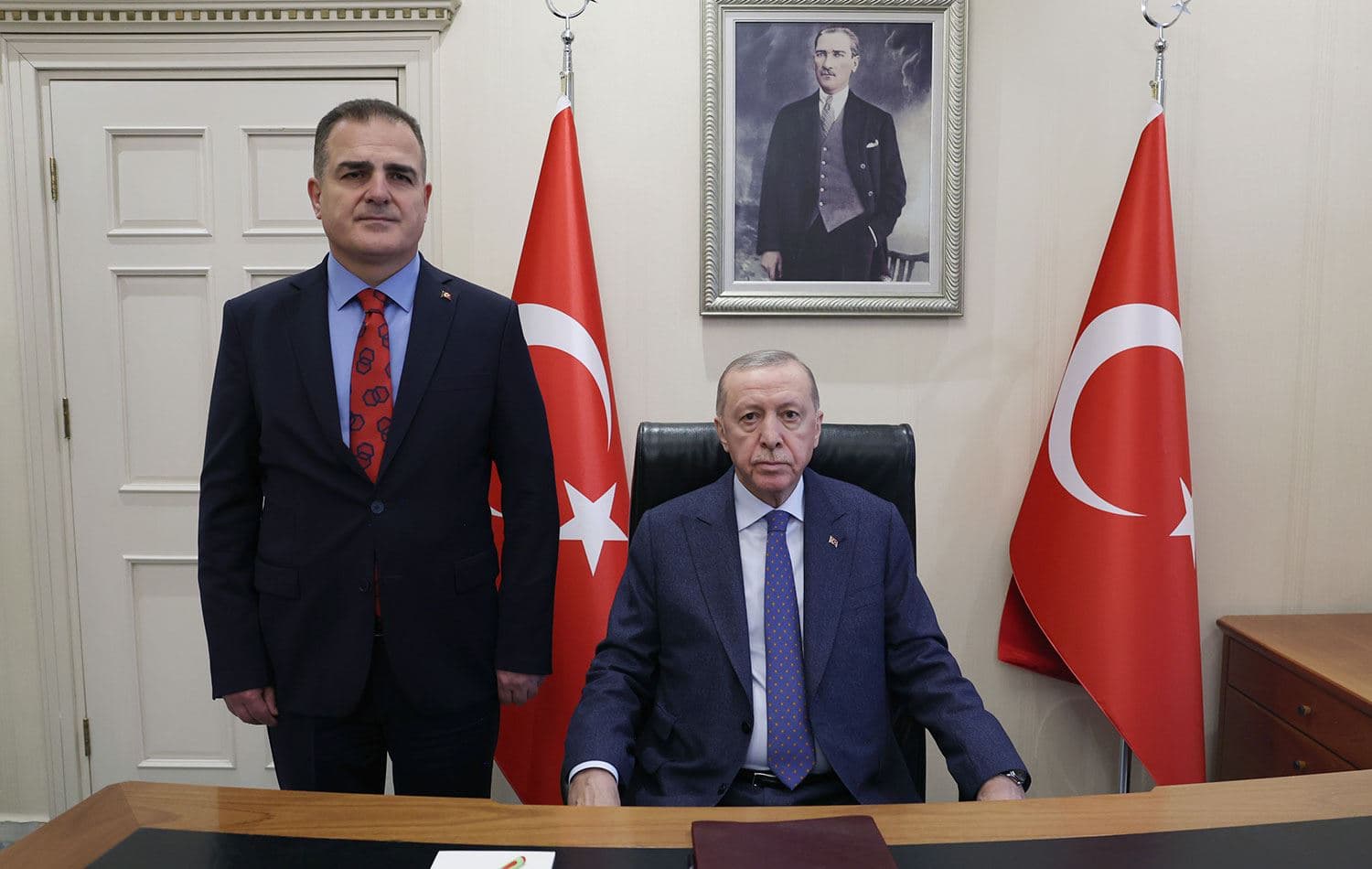 Erdoğan, Muğla Valisi İdris Akbıyık'ı ziyaret etti. / Foto: AA
