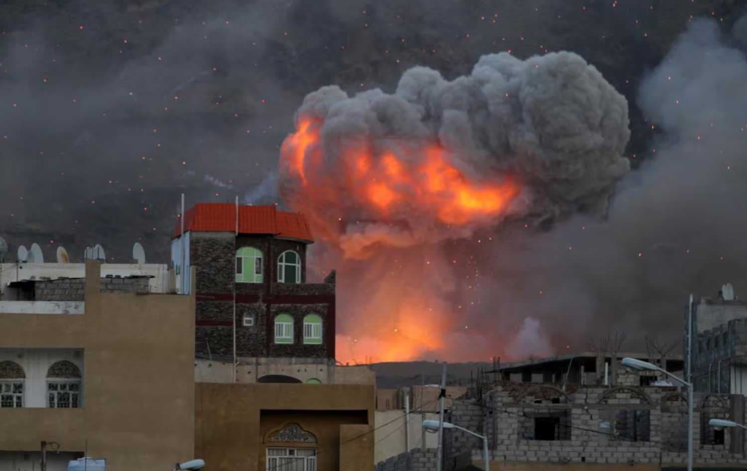 وێنەیەکی ئەرشیفی هێرشێکی سەر سەنعا؛ وێنە: REUTERS