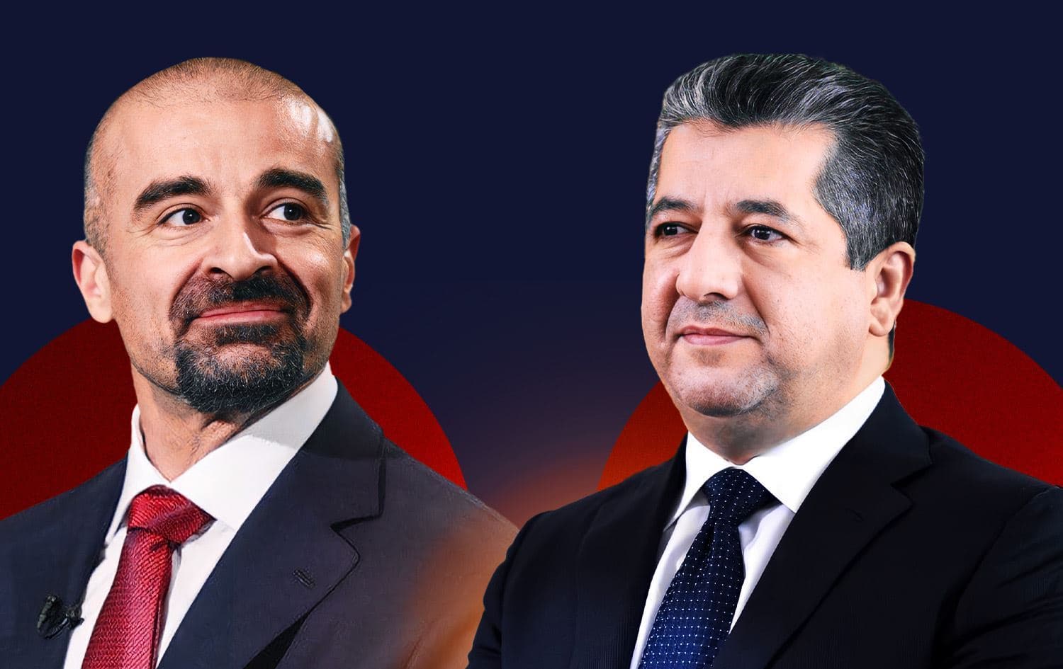 Foto: Kürdistan Bölgesi Başbakanı Mesrur Barzani (Sağ) ve Kürdistan Yurtseverler Birliği (KYB) lideri Bafel Talabani (Sol)