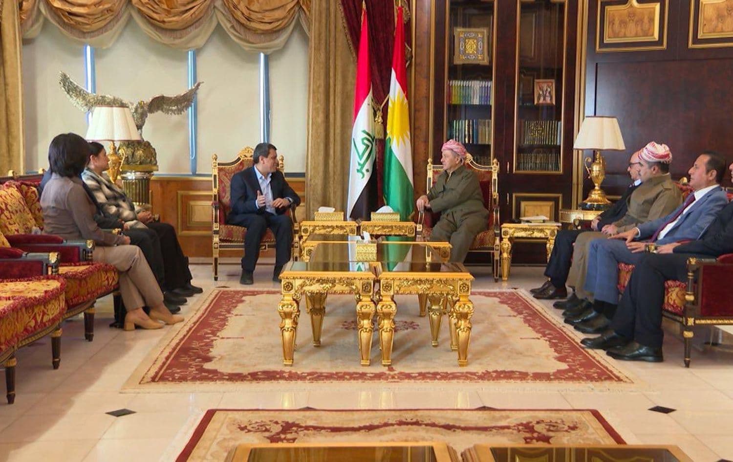 The meeting between KDP leader Masoud Barzani and SDF chief Mazloum Abdi in Erbil on January 16, 2025