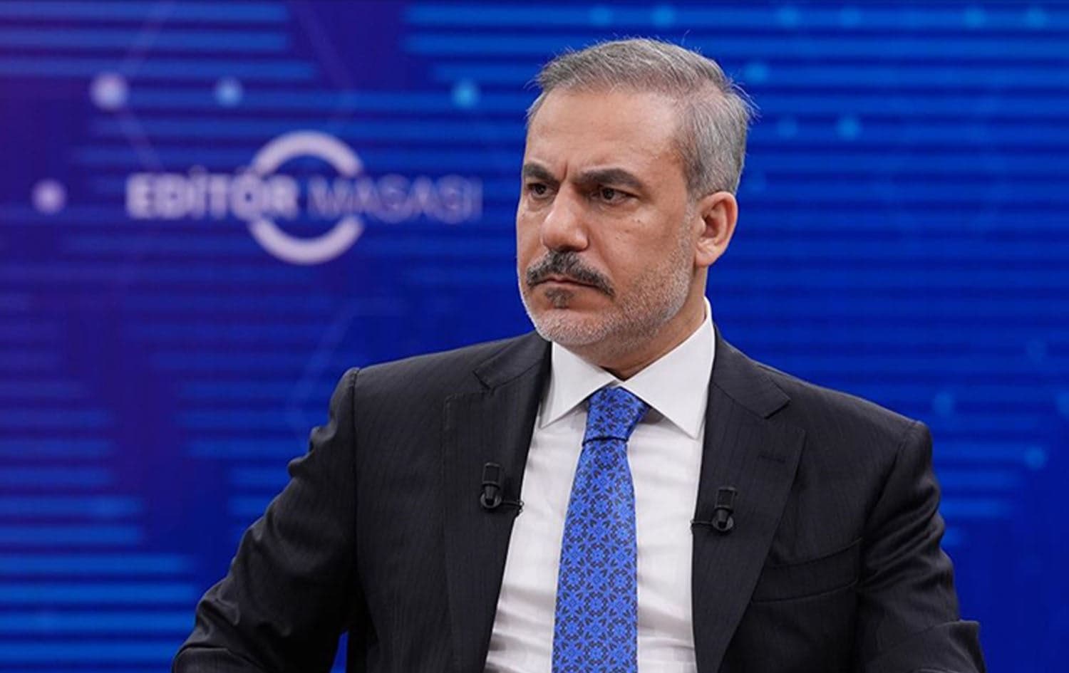 Turkish Foreign Minister Hakan Fidan speaking to state media on February 5, 2025. Photo: AA